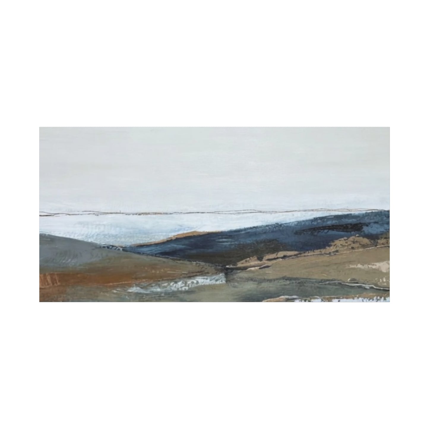 Abstract Coastal Landscape Canvas — Stretched Matte Wall Art