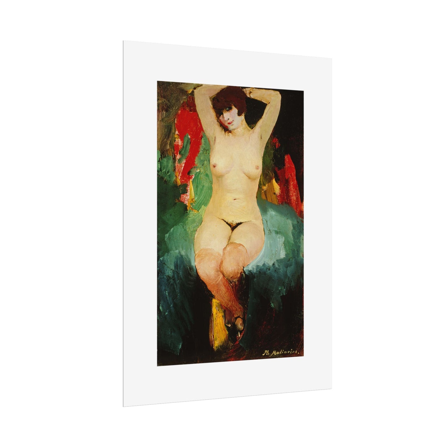Nude female by Filipp Malyavin Wall Art Poster