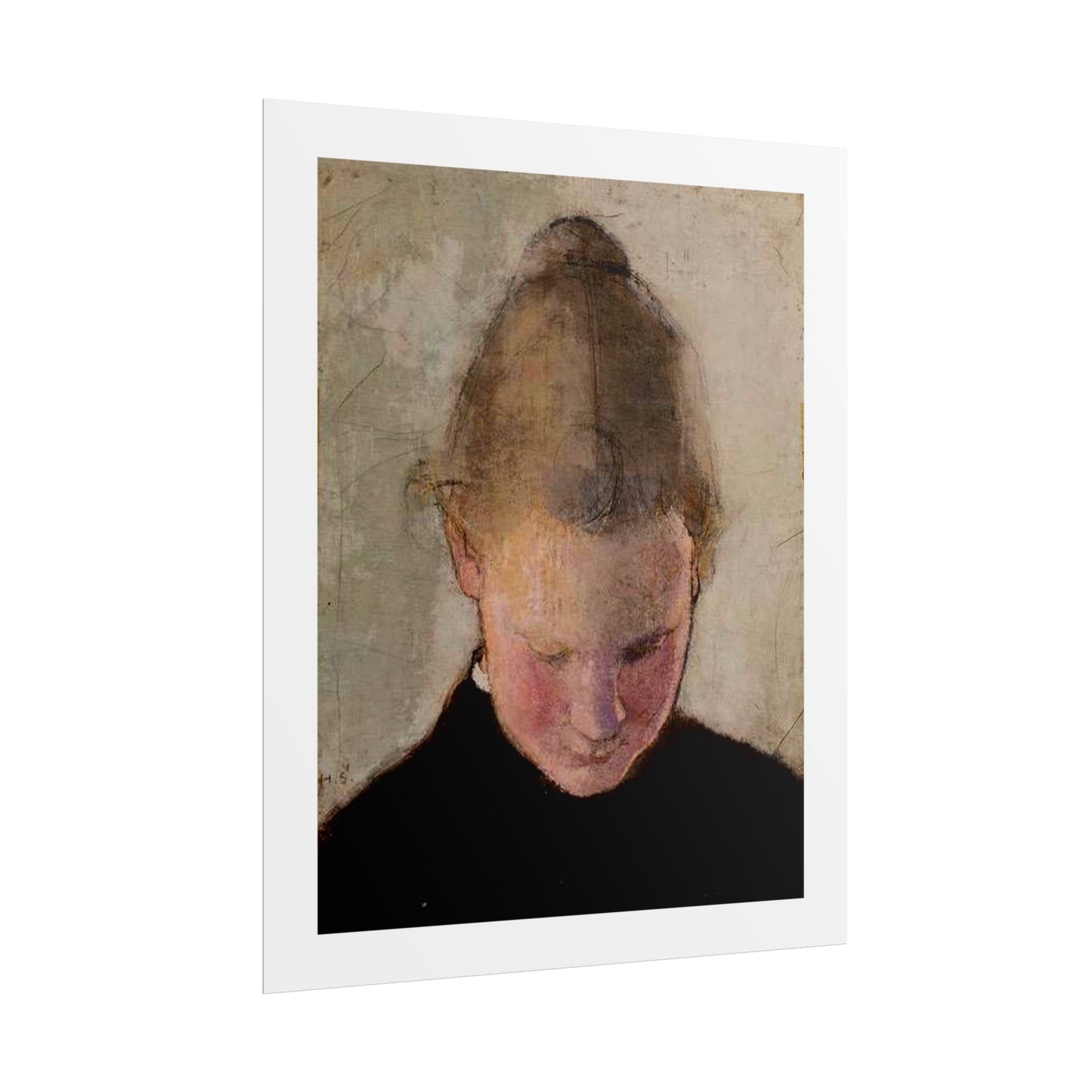 Lukeva tytto by Helena Schjerfbeck Wall Art Print