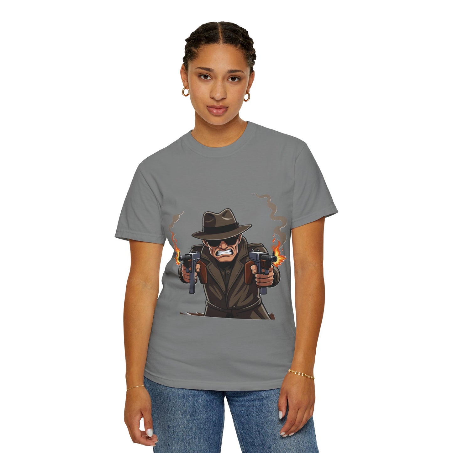 Vintage Gangster Shooter T-Shirt – Retro Mobster Graphic Tee