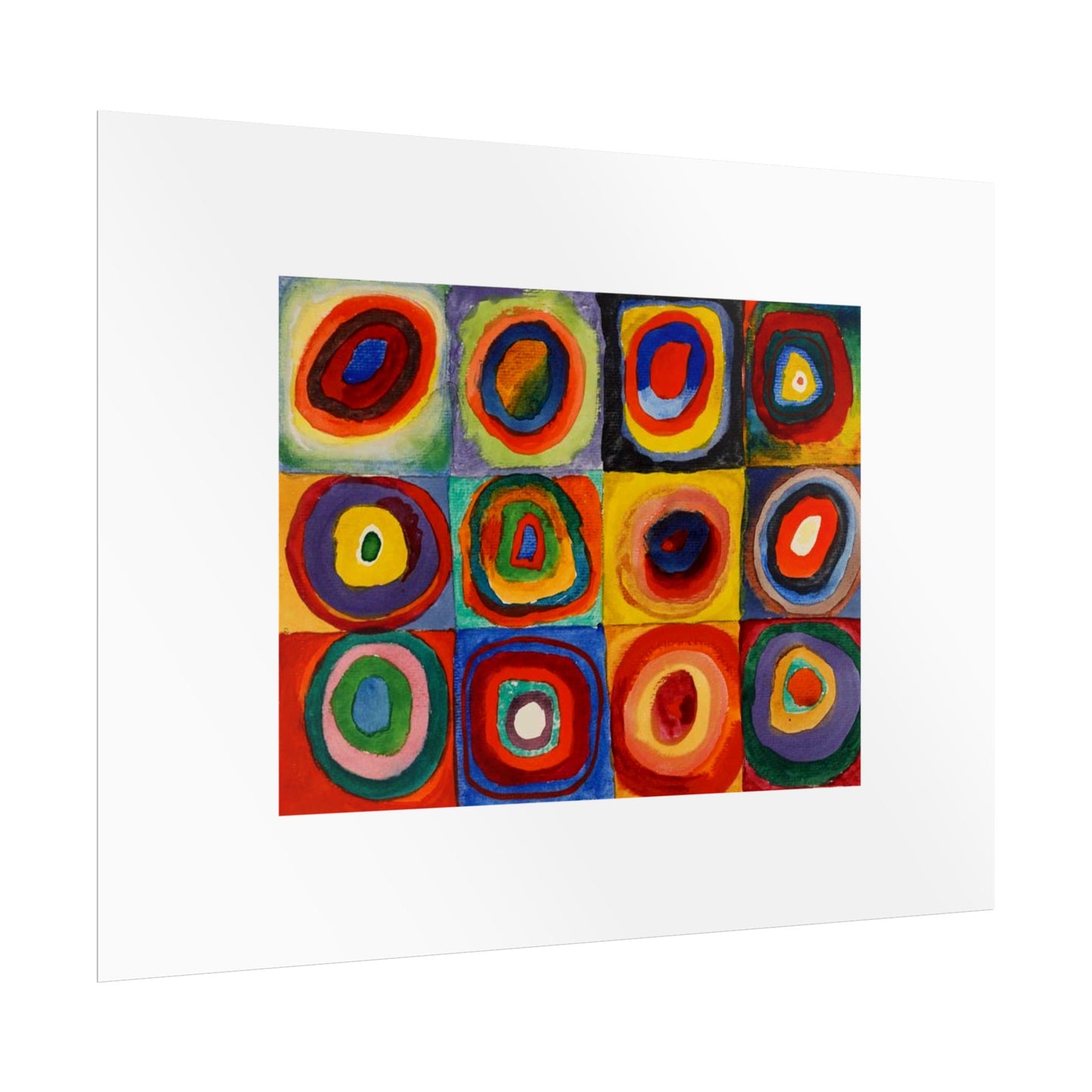 Colour Study, Squares with Concentric Circles by Vassily Kandinsky Wall Art Print