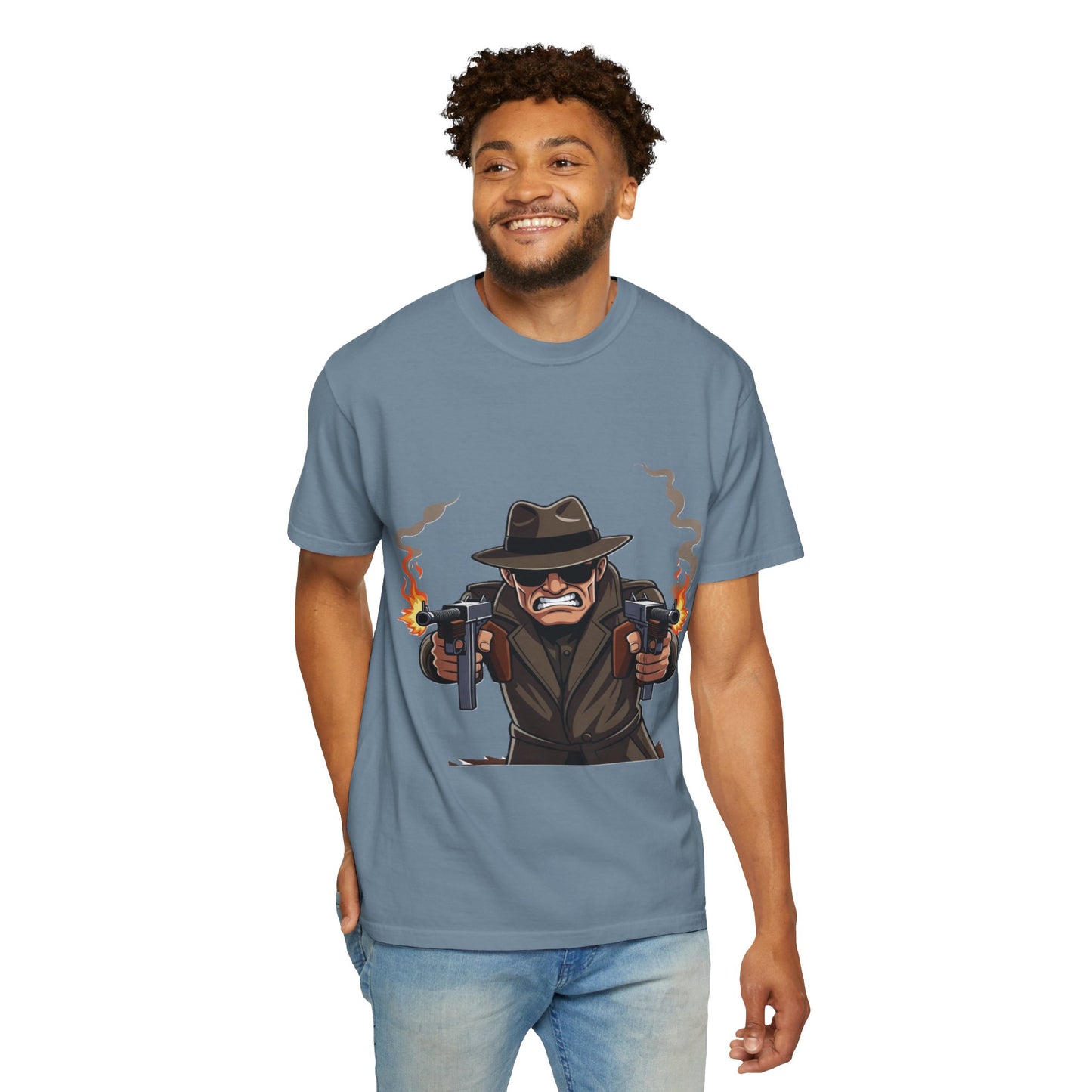 Vintage Gangster Shooter T-Shirt – Retro Mobster Graphic Tee