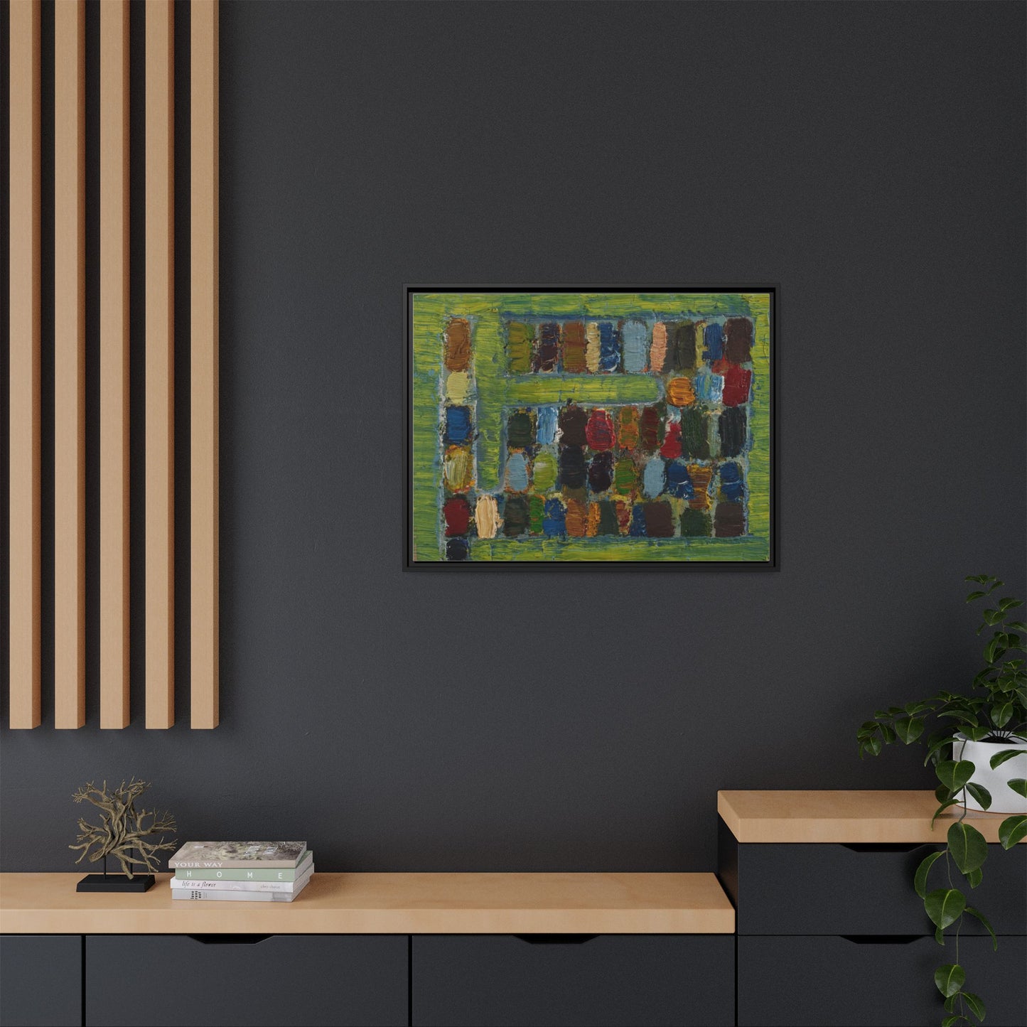 JMC-1970-3 by Jean-Michel Coulon Matte Canvas Framed Wall Art Print