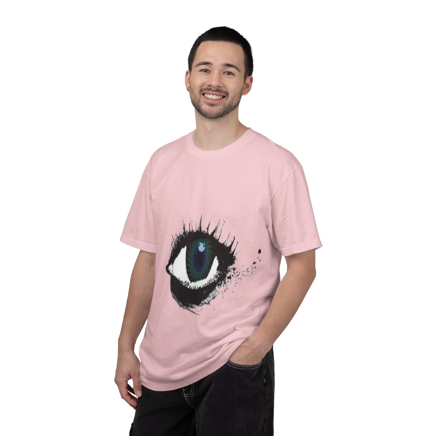 Eye Graphic T-Shirt — Blue Iris Grunge Art Tee