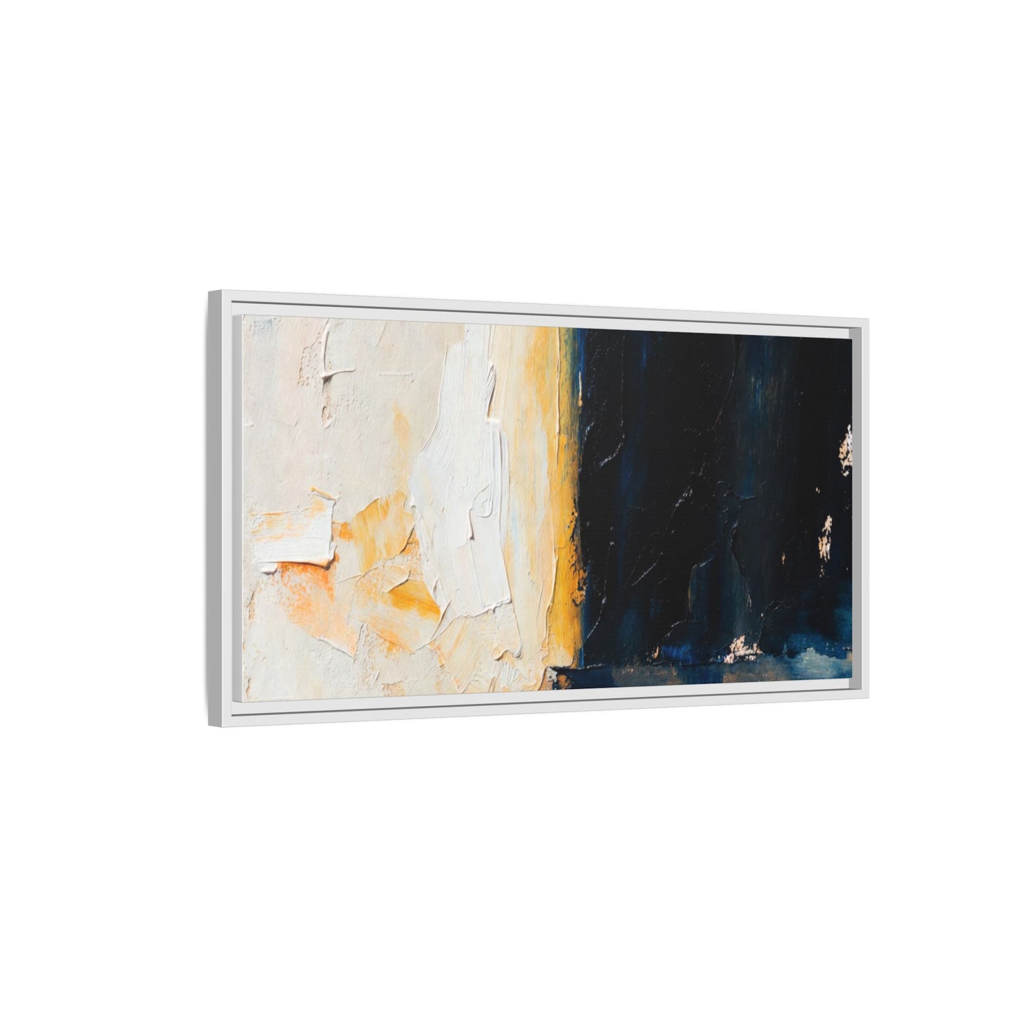 Abstract Coastal Texture Framed Canvas Art — Matte Multi-Color Wall Print