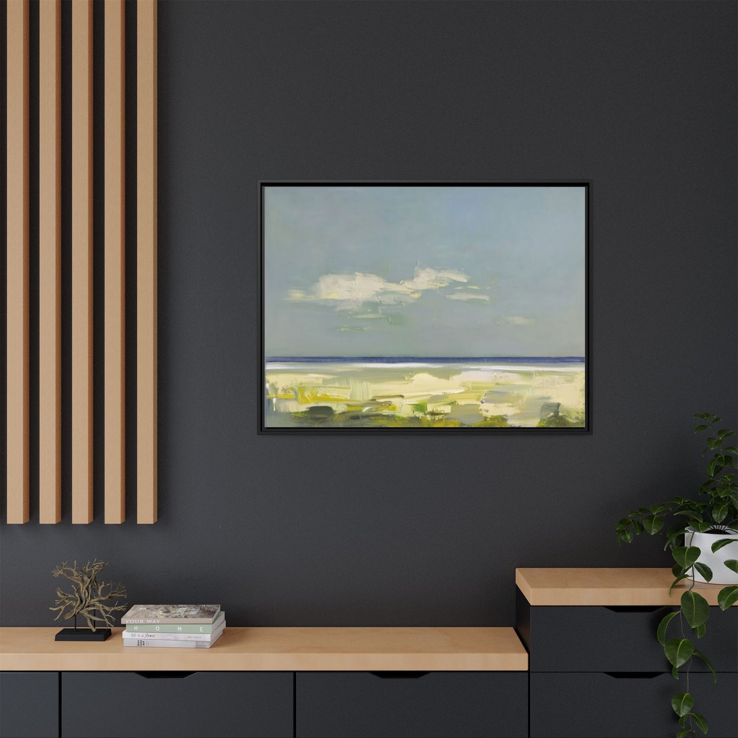 Coastal Calm Matte Canvas Framed Wall Art
