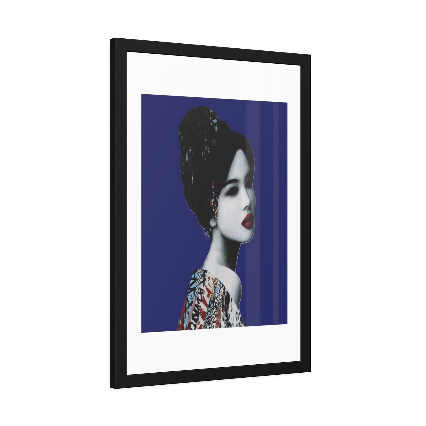 Geisha Portrait - Framed Paper Posters