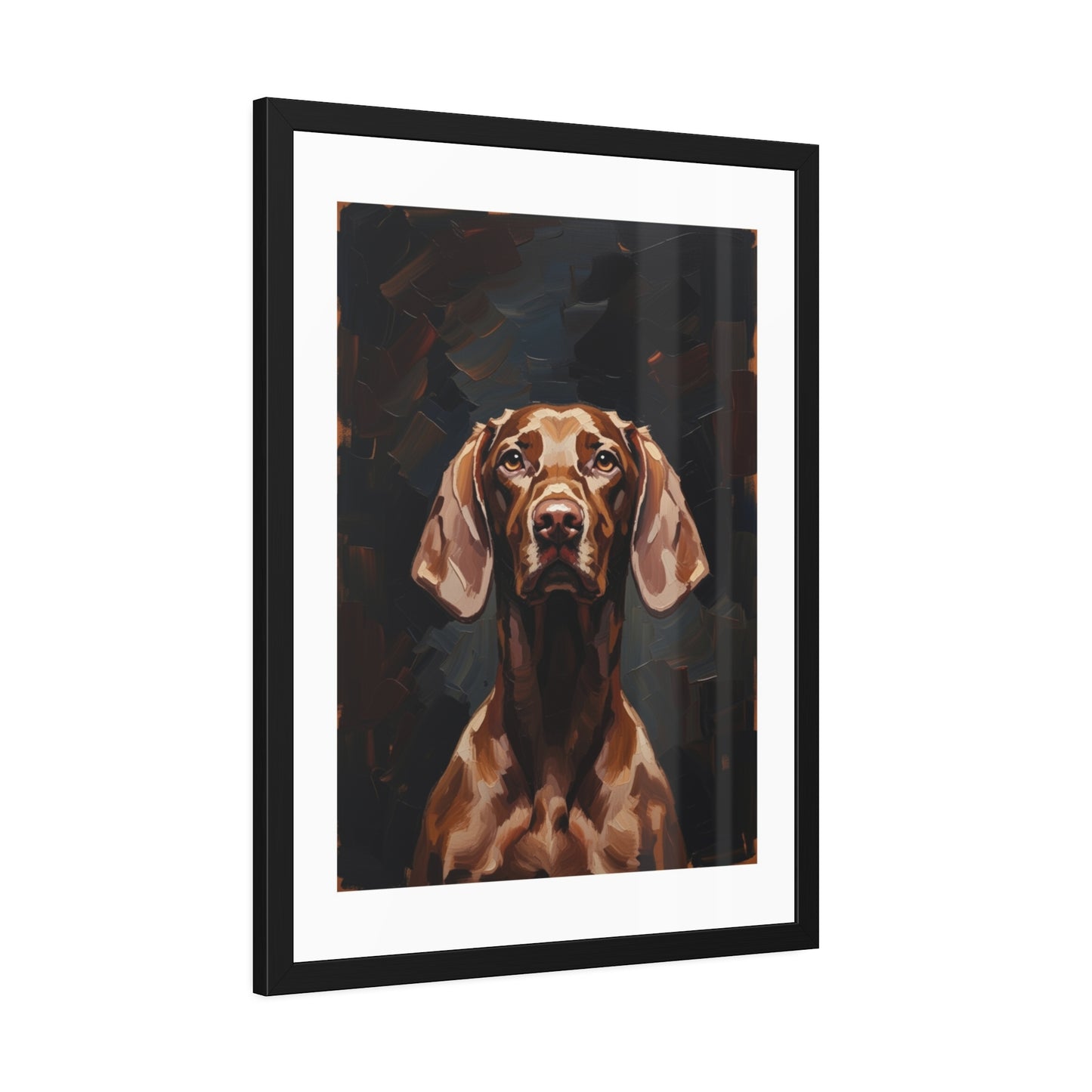 Chocolate Vizsla Dog Framed Paper Posters