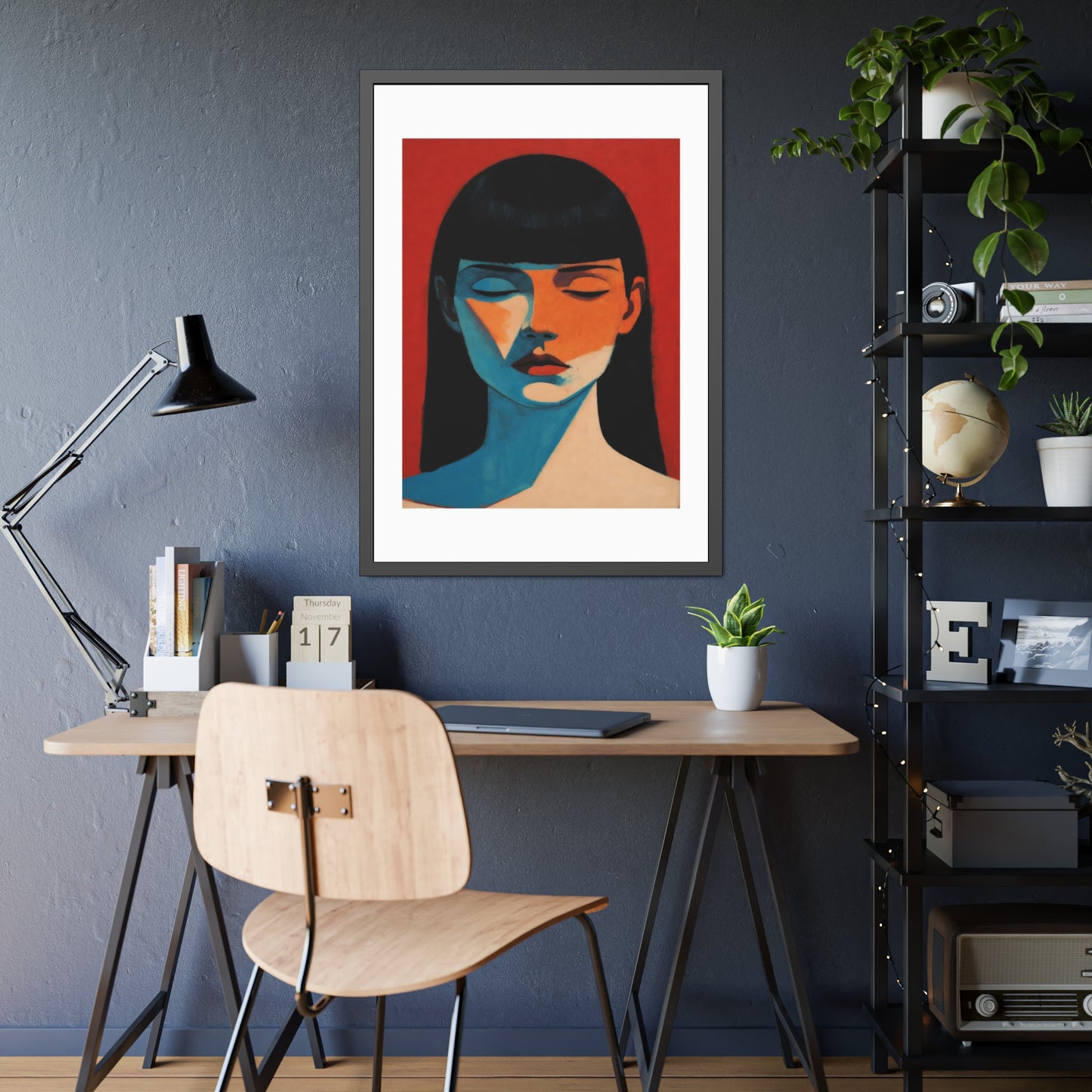 Framed Art Print — Moody Portrait Poster