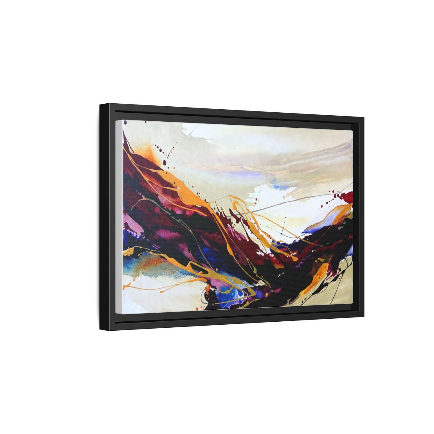 Abstract Flow Matte Canvas Framed Wall Art