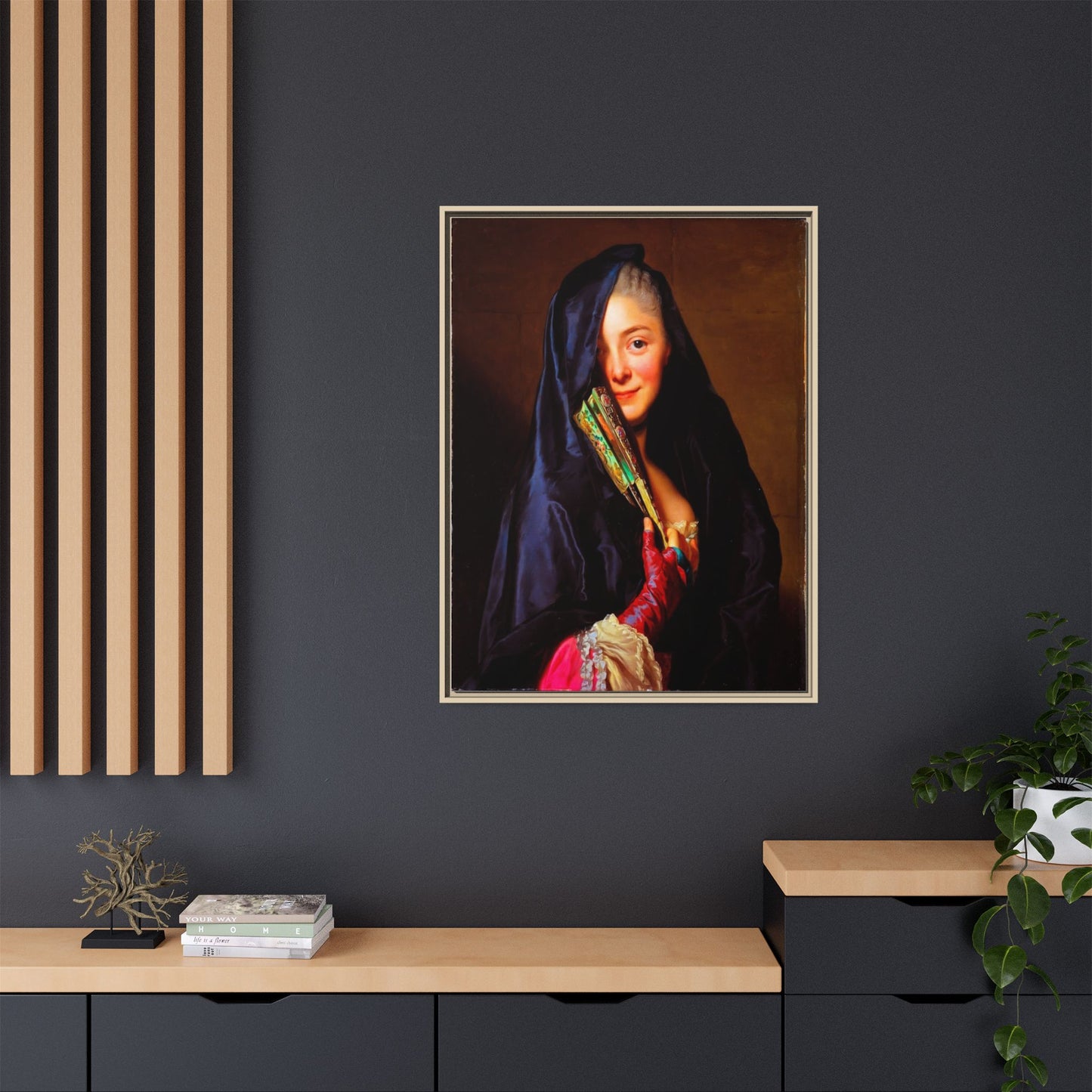 Framed Matte Canvas Wall Art — Classical Portrait Print