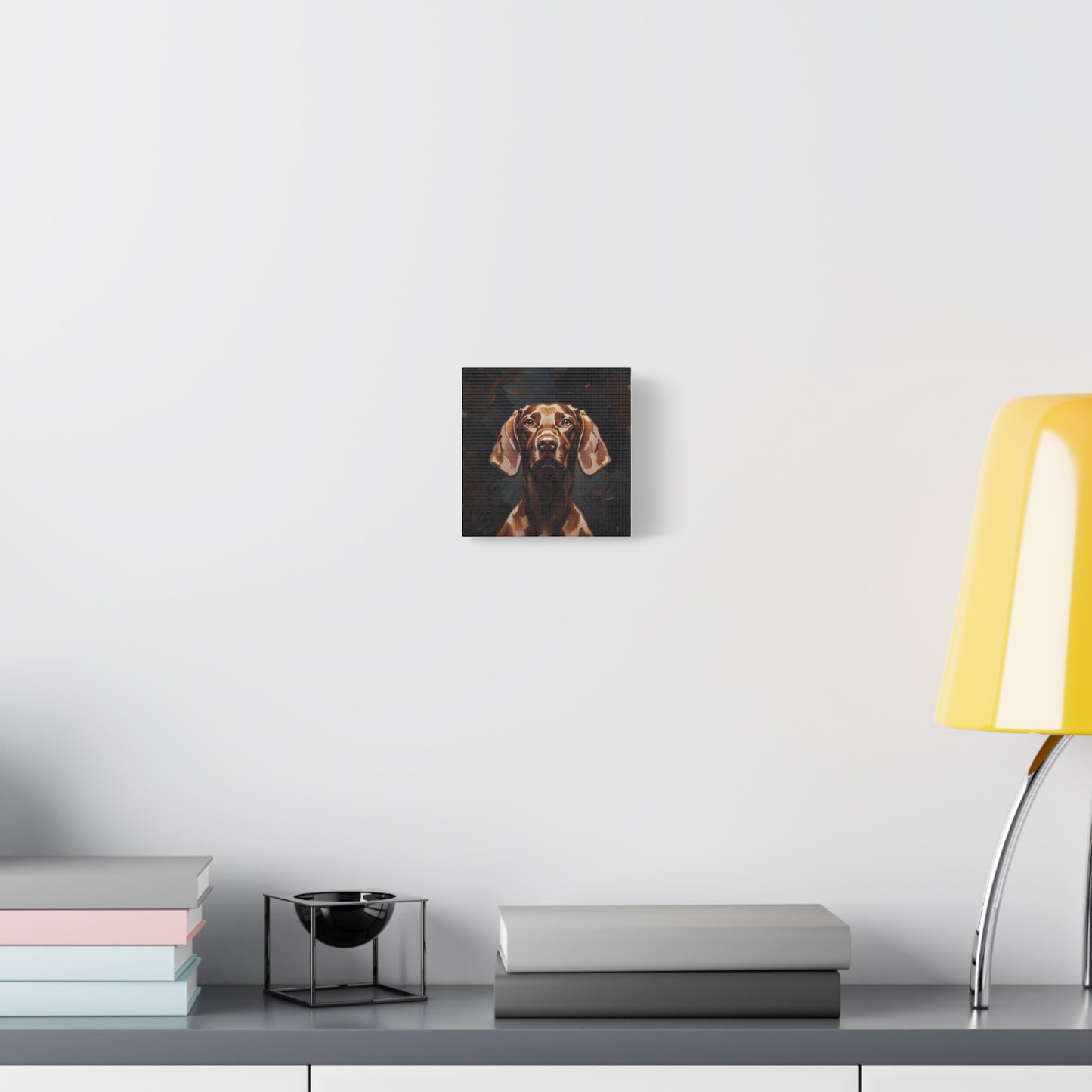 Chocolate Vizsla Canvas Wall Art — Matte Stretched Dog Portrait