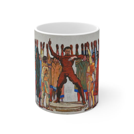 Mug — Vintage Revolutionary Crowd Art Coffee Mug