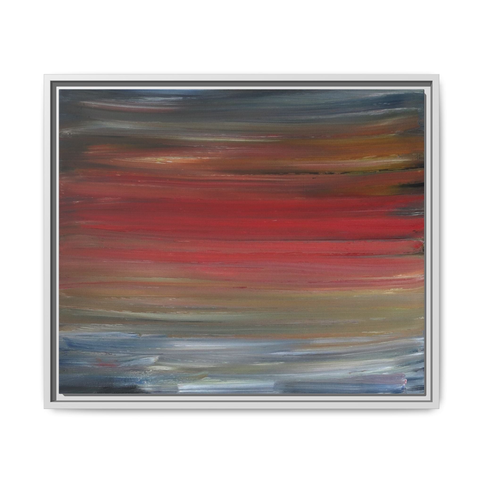 Misty morning by Norman Barrett Framed Matte Canvas Wall Art