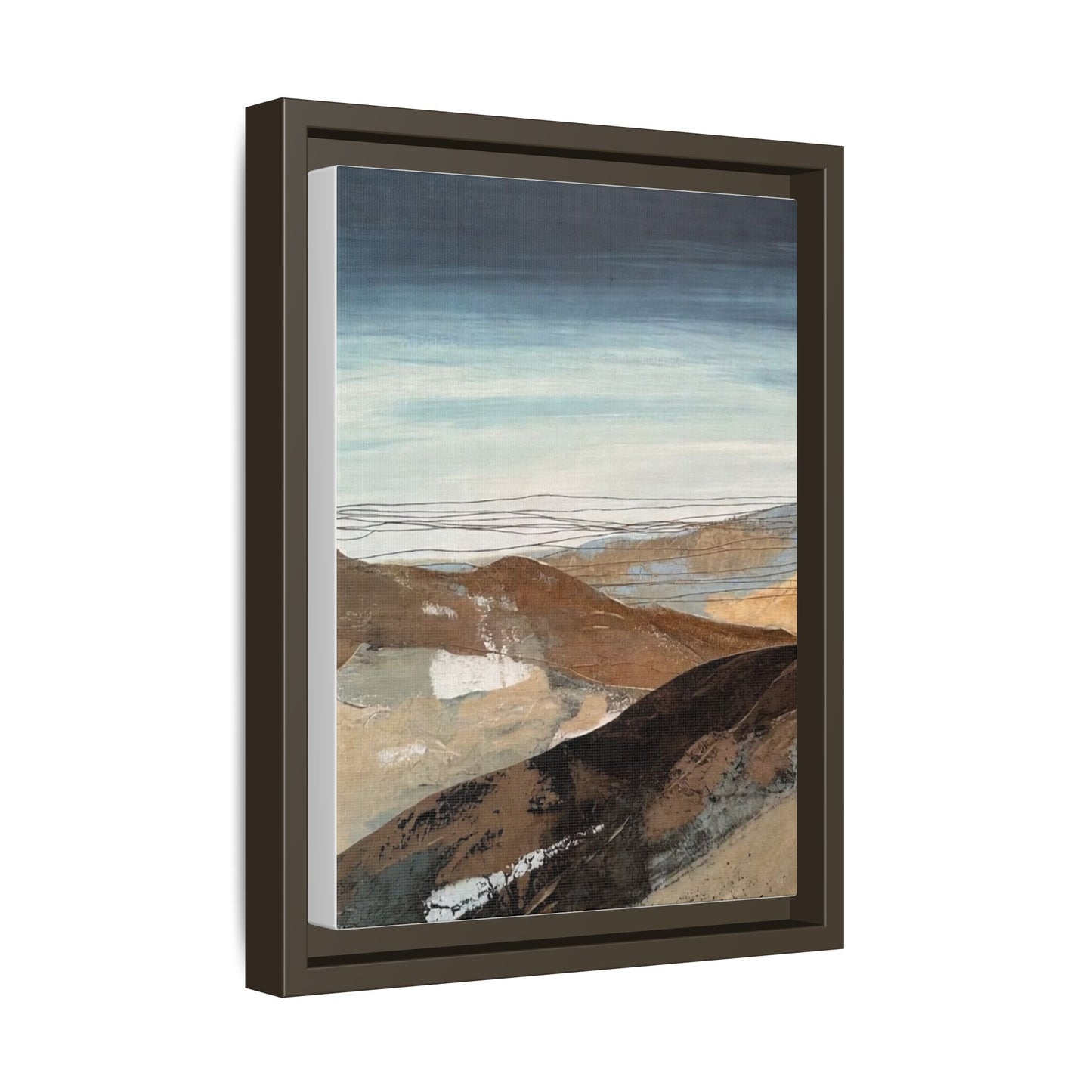 Framed Matte Canvas Art — Serene Abstract Landscape