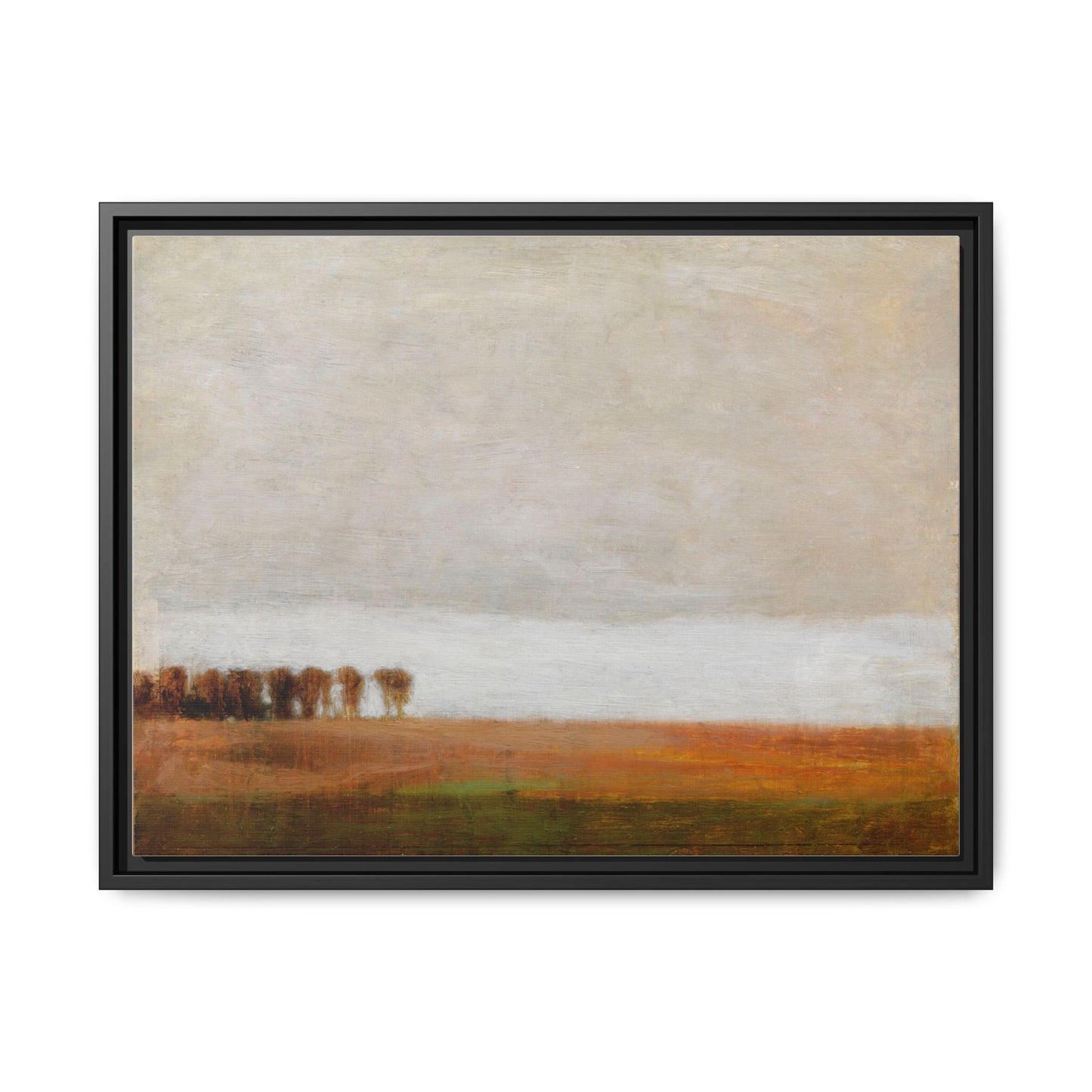 View of Jaegersborg Allé, North of Copenhagen by Vilhelm Hammershøi Framed Matte Canvas Wall Art Print