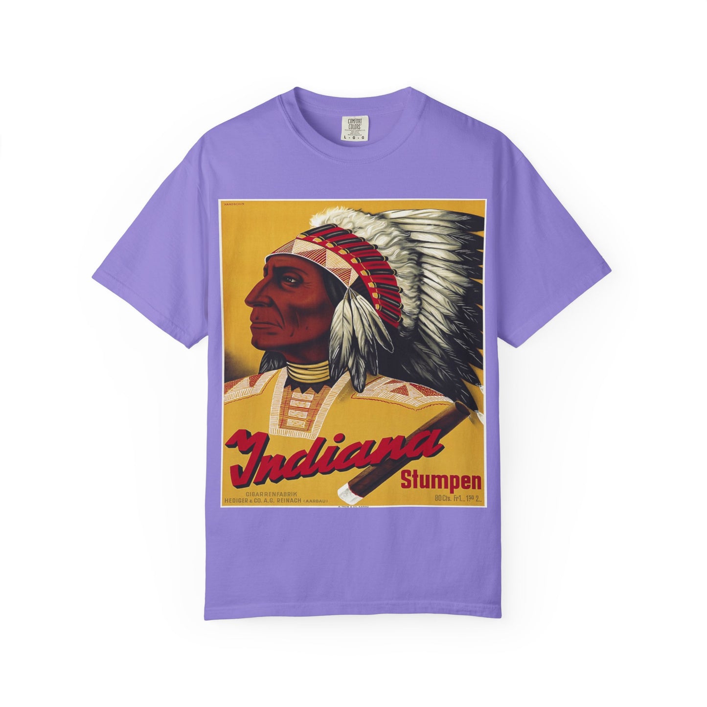 T-Shirt — Retro 'Indiana' Native Chief Vintage Poster Design