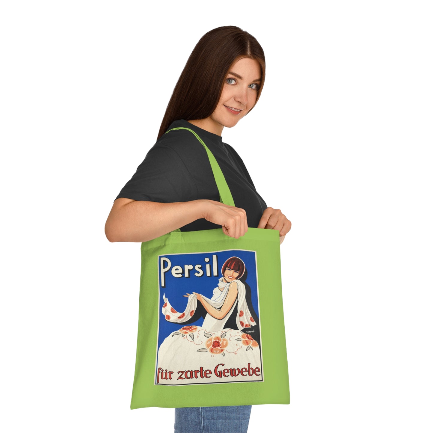 Vintage Persil Poster Cotton Tote — Retro Laundry Advertising Graphic Bag