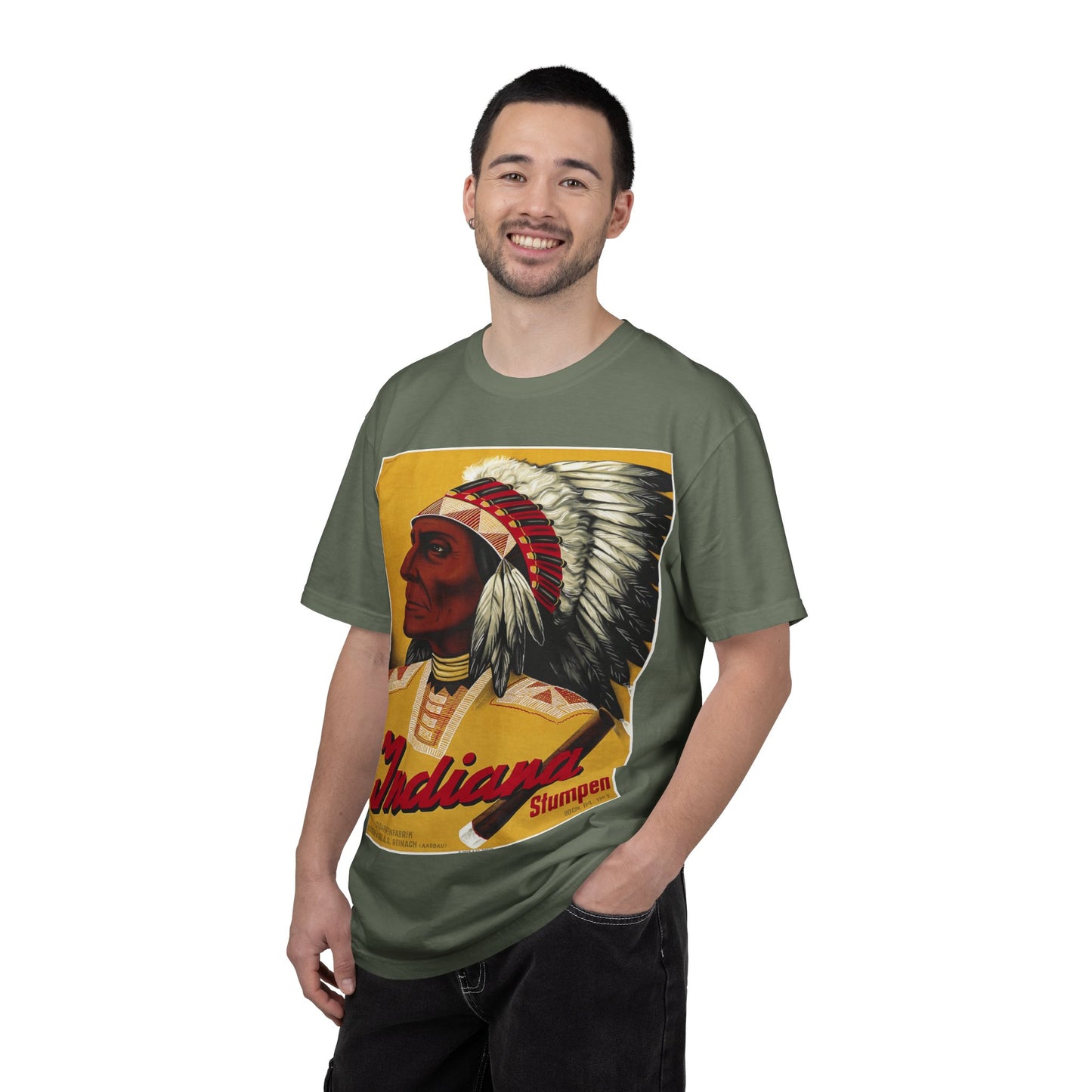 T-Shirt — Retro 'Indiana' Native Chief Vintage Poster Design