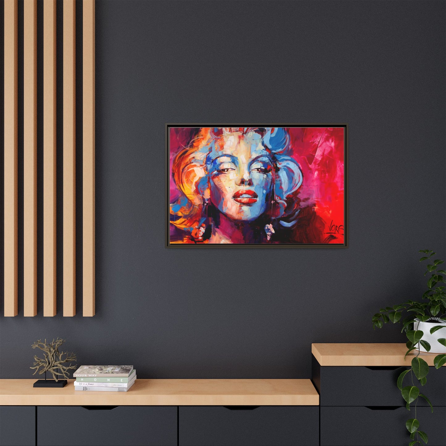Marilyn Monroe attributed to Voke Matte Canvas Framed Wall Art