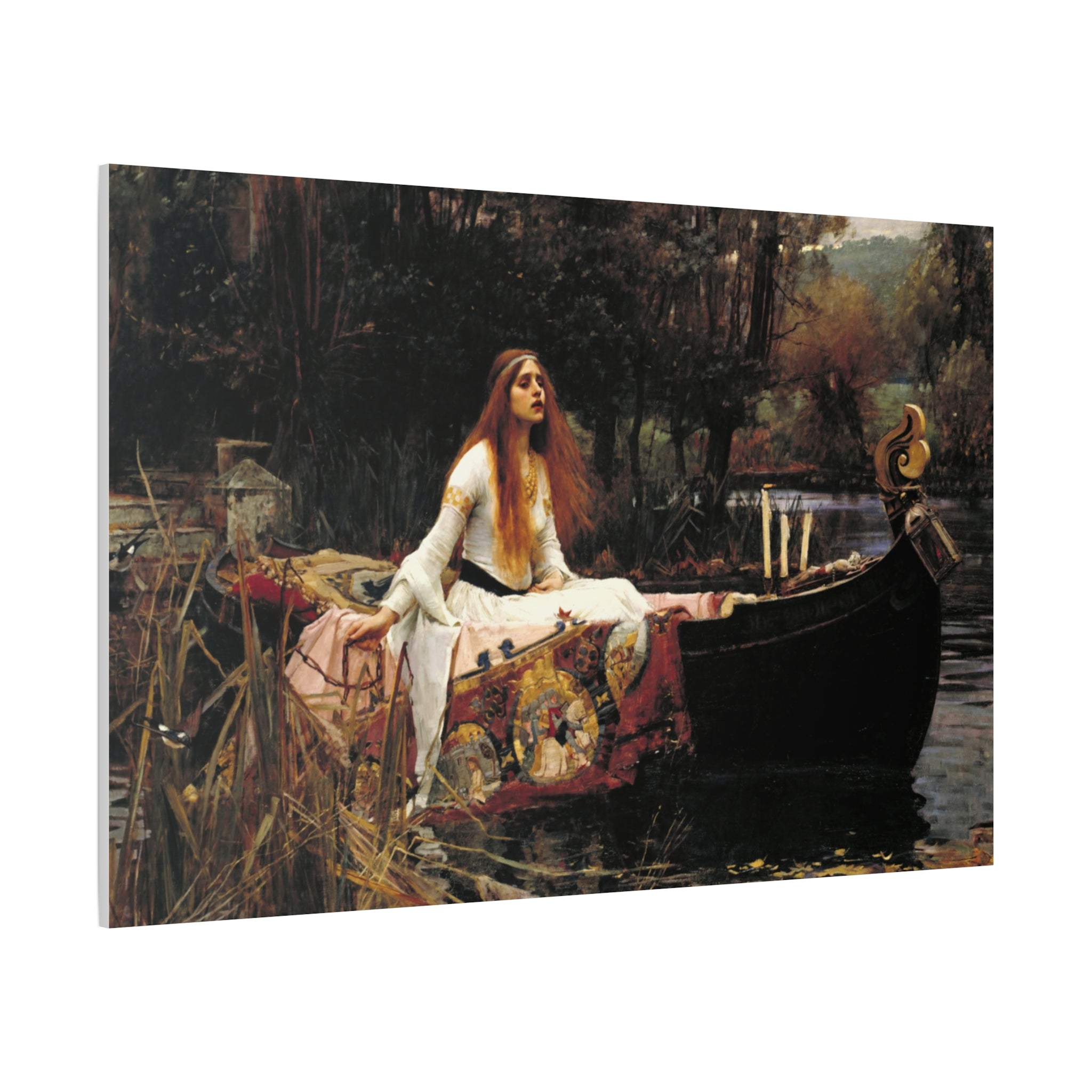 The Lady of Shalott by John William Waterhouse Matte Canvas Wall Art Print