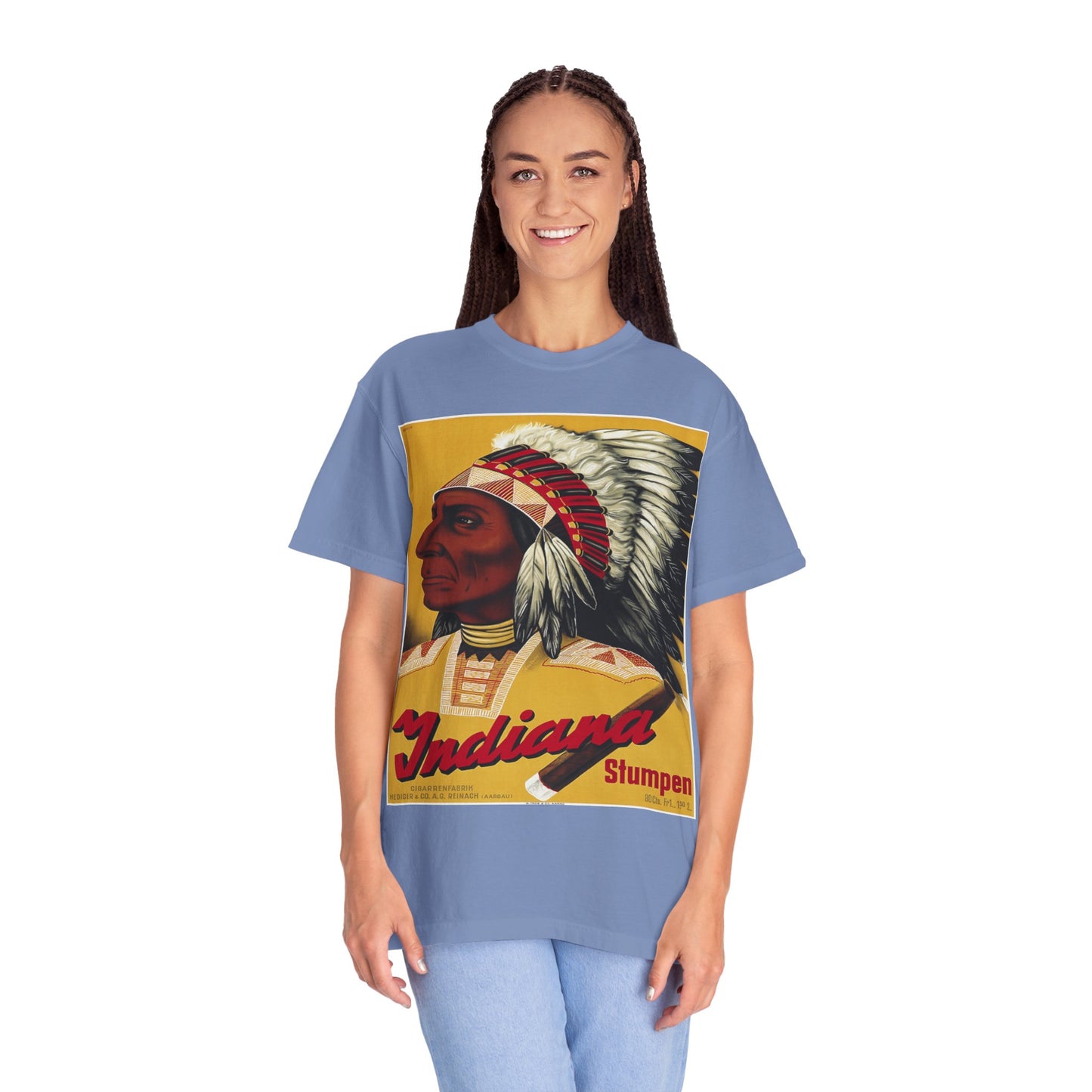 T-Shirt — Retro 'Indiana' Native Chief Vintage Poster Design