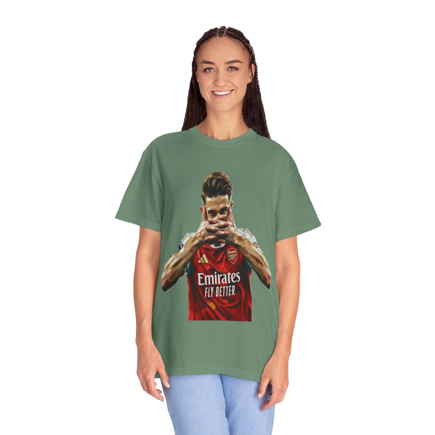 Soccer Celebration T-Shirt — Emirates 'Fly Better' Jersey Design