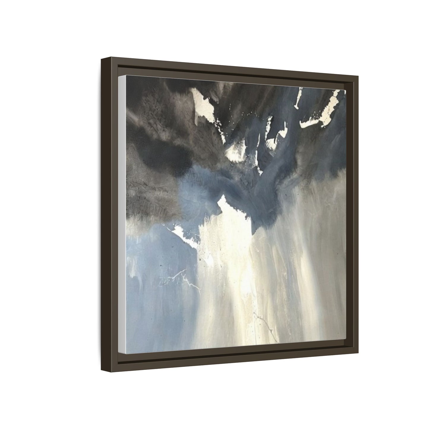 Framed Matte Canvas Art — Moody Abstract Sky Painting