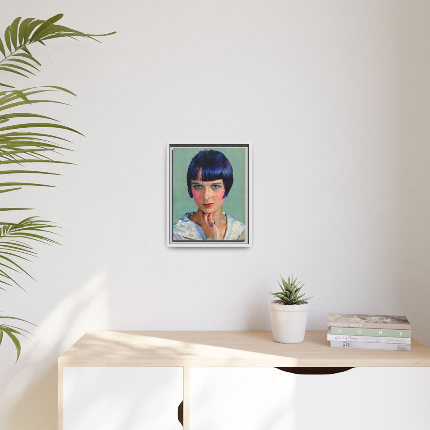 Framed Matte Canvas Portrait Print — Vintage Flapper Woman