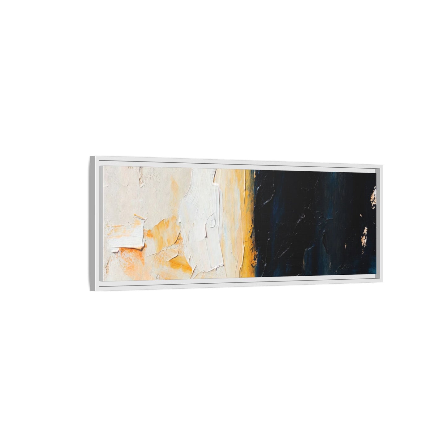Abstract Coastal Texture Framed Canvas Art — Matte Multi-Color Wall Print