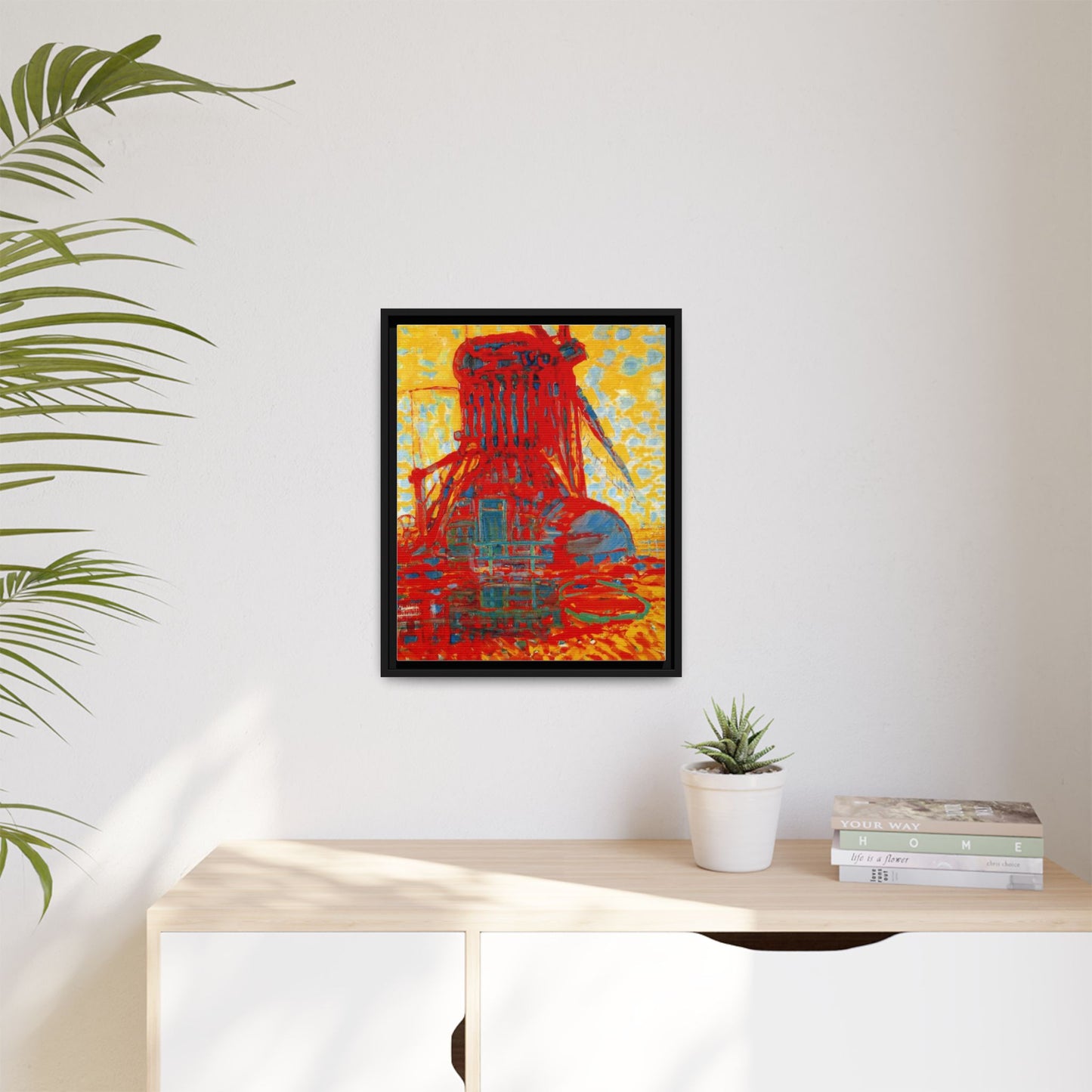 Mill by Sunlight by Piet Mondrian Matte Framed Canvas Wall Art Print