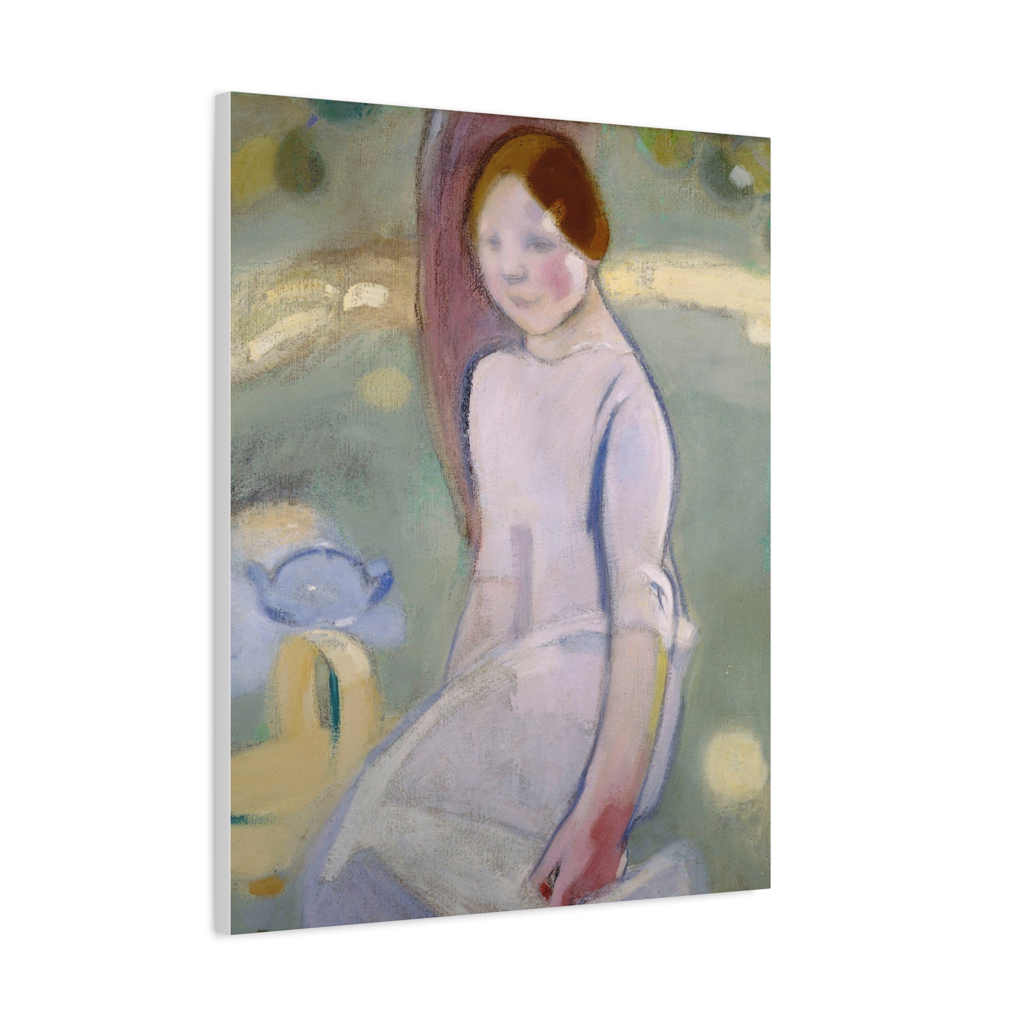 Under the Linden by Helene Schjerfbeck Soft Pastel Portrait Matte Canvas Wall Art Print