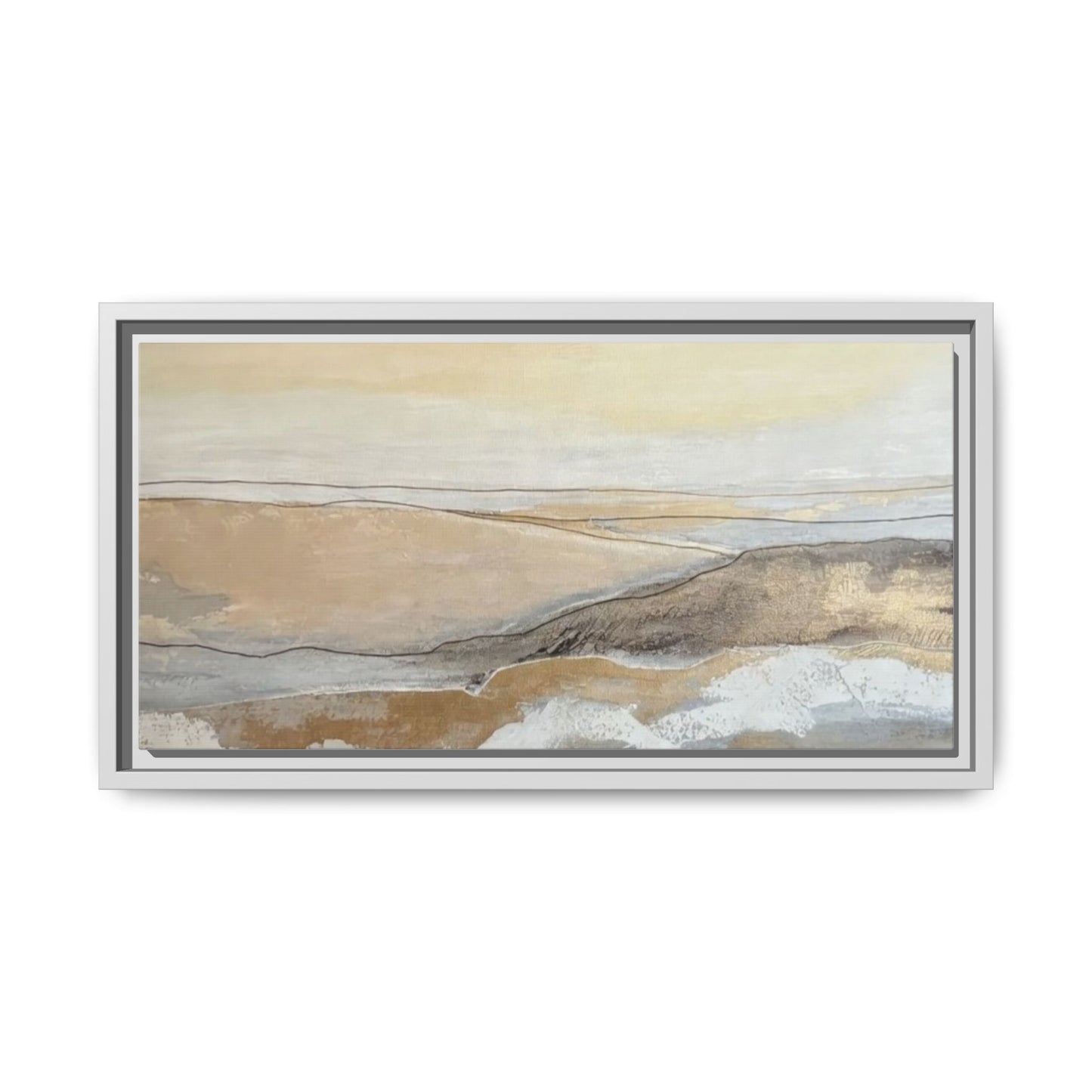 Framed Abstract Coastal Landscape Matte Canvas Wall Art