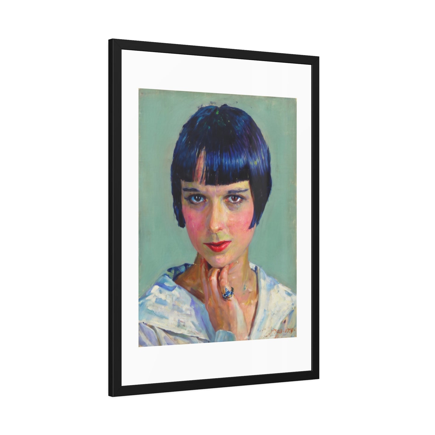 Vintage Portrait Framed Poster — 1920s Flapper Art Print