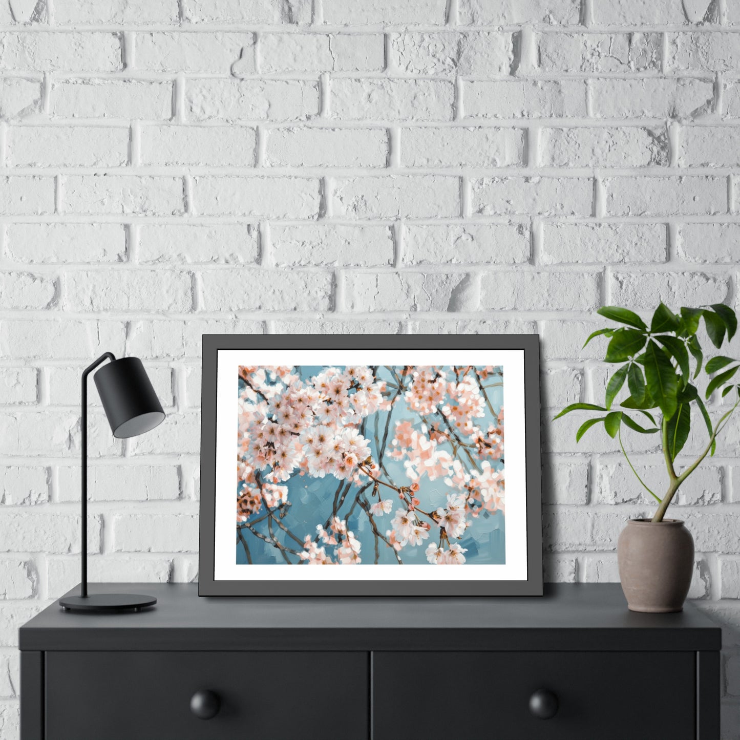 Cherry Blossom Framed Poster — Floral Wall Art Print