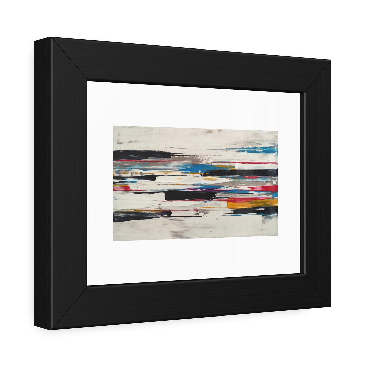 Abstract Color Stripe Framed Poster - Modern Minimalist Wall Art