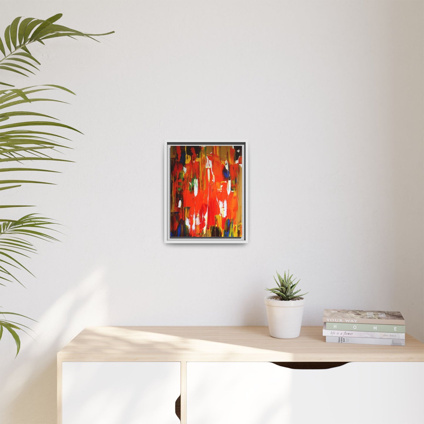 Burn baby burn by Norman Barrett Framed Matte Canvas Wall Art