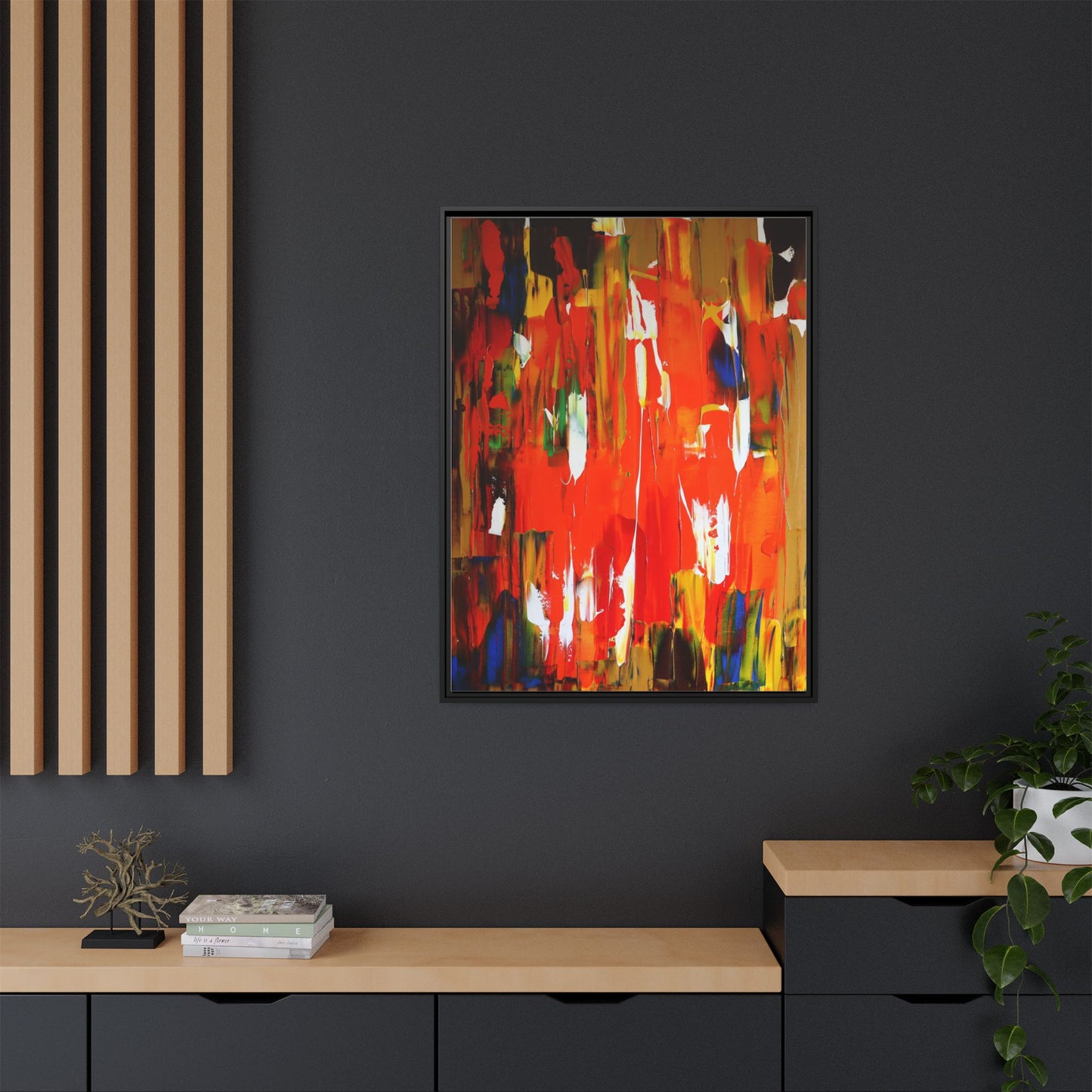 Burn baby burn by Norman Barrett Framed Matte Canvas Wall Art