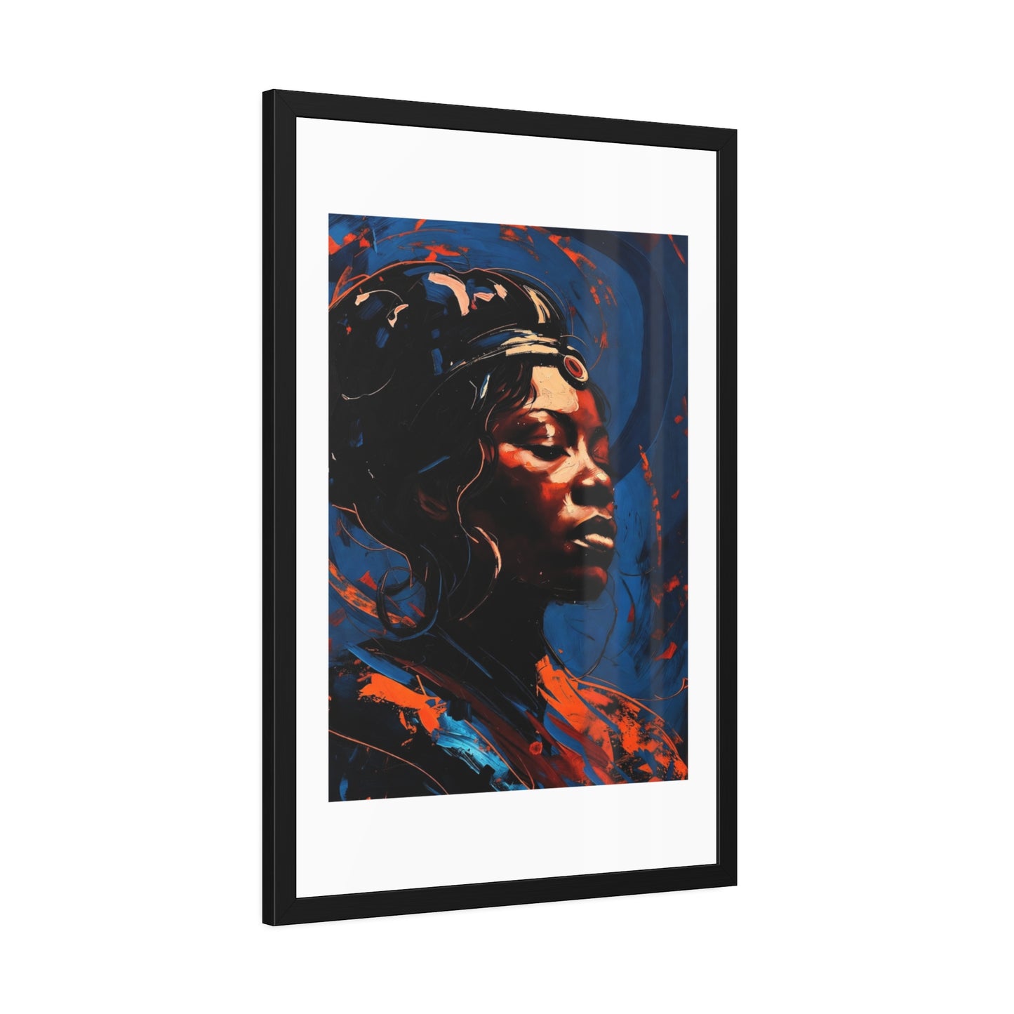 Framed Art Poster — Bold Abstract Portrait Wall Art