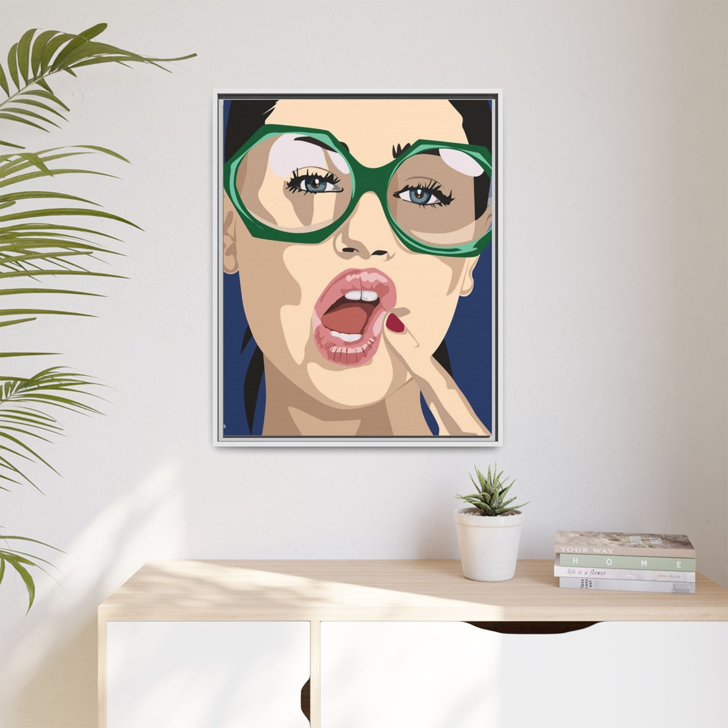 Vivid 2 by Orit Fuchs Matte Canvas Framed Wall Art