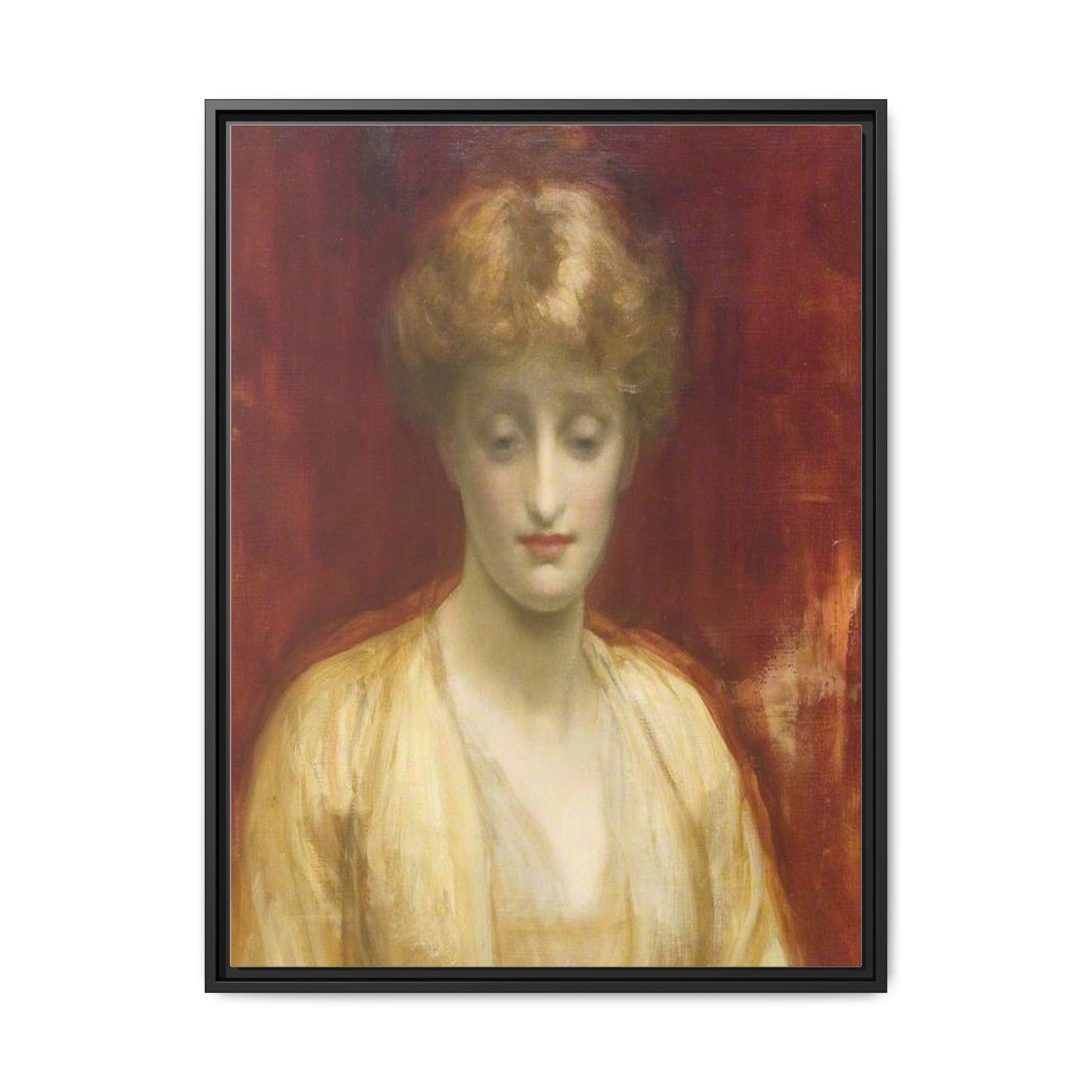 Mrs Williams by Lord Frederic Leighton Framed Matte Canvas Portrait Wall Art Print
