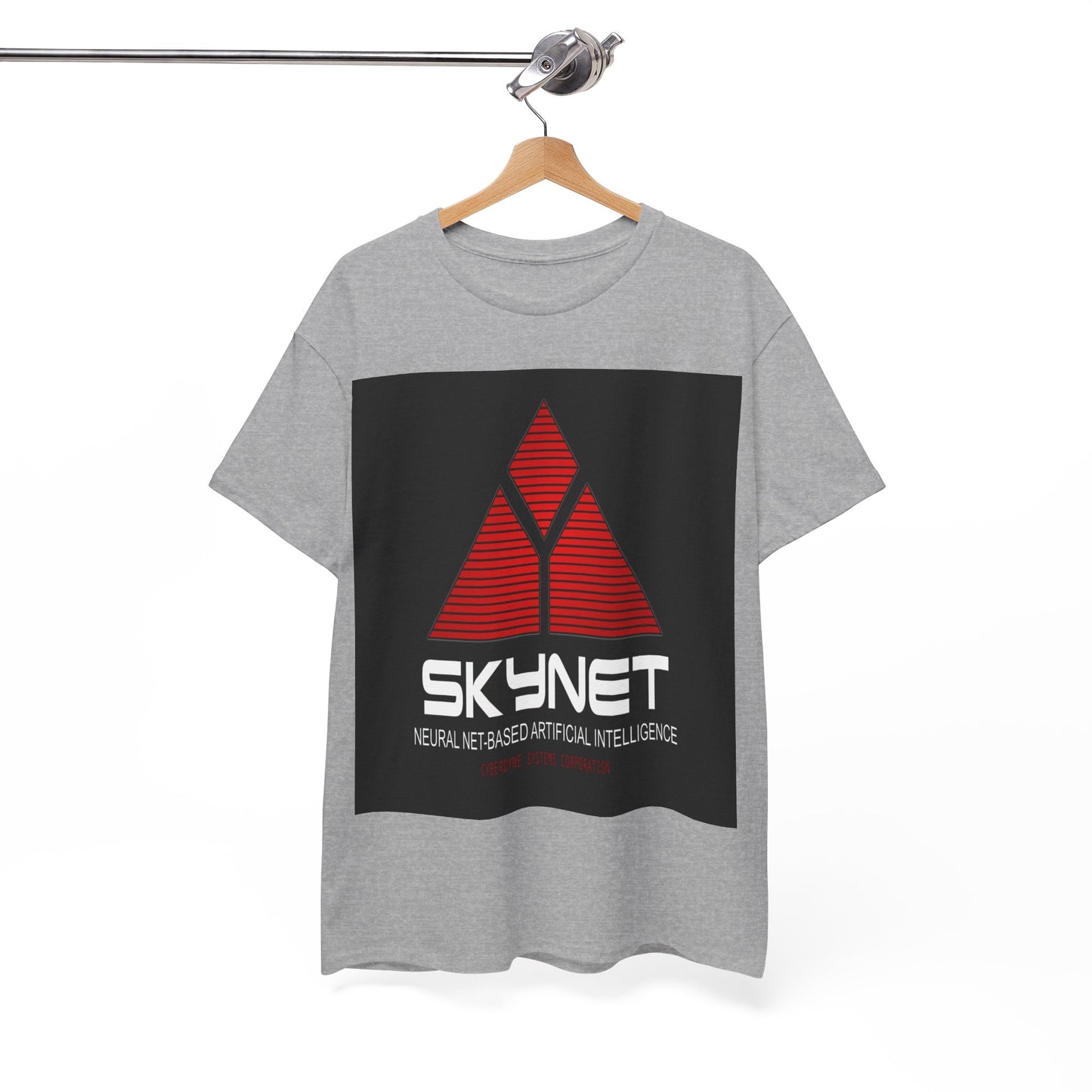 Skynet Logo Tee — Retro Red AI Graphic T-Shirt
