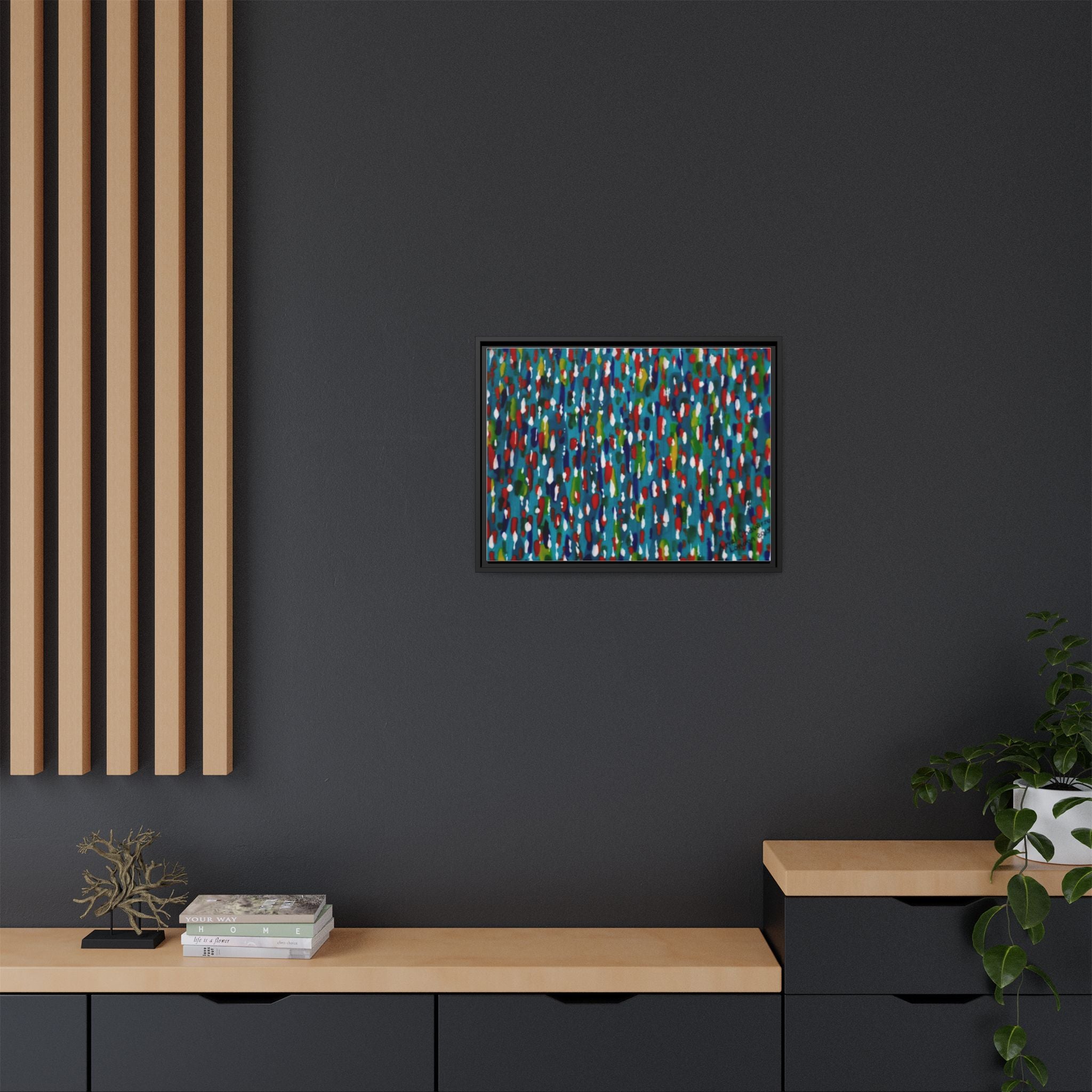 Colours Of The Soul Reflecting On Water by Ariel Chavarro Avila Matte Canvas Framed Art