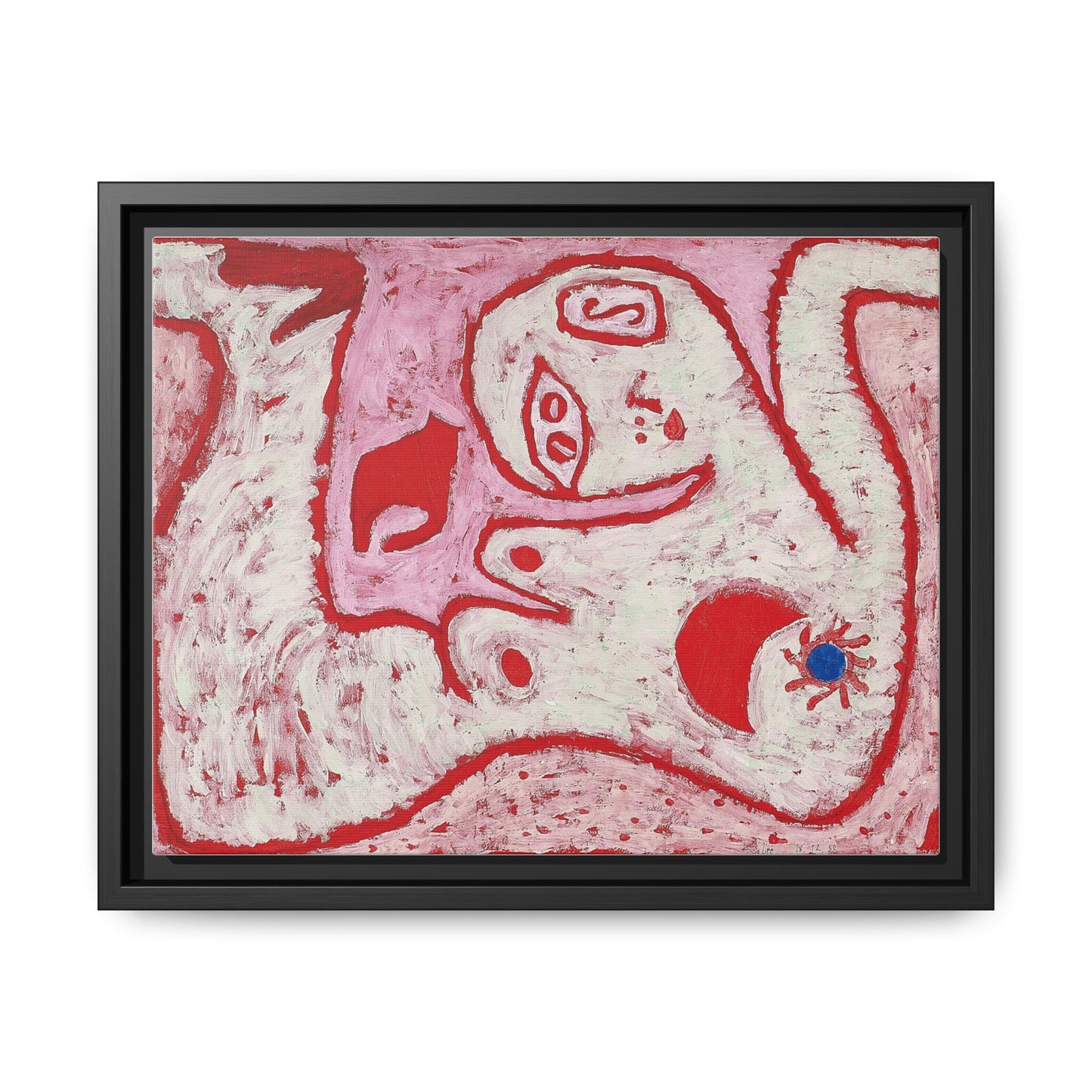 A Woman For Gods by Paul Klee Matte Canvas Framed Wall Art Decor