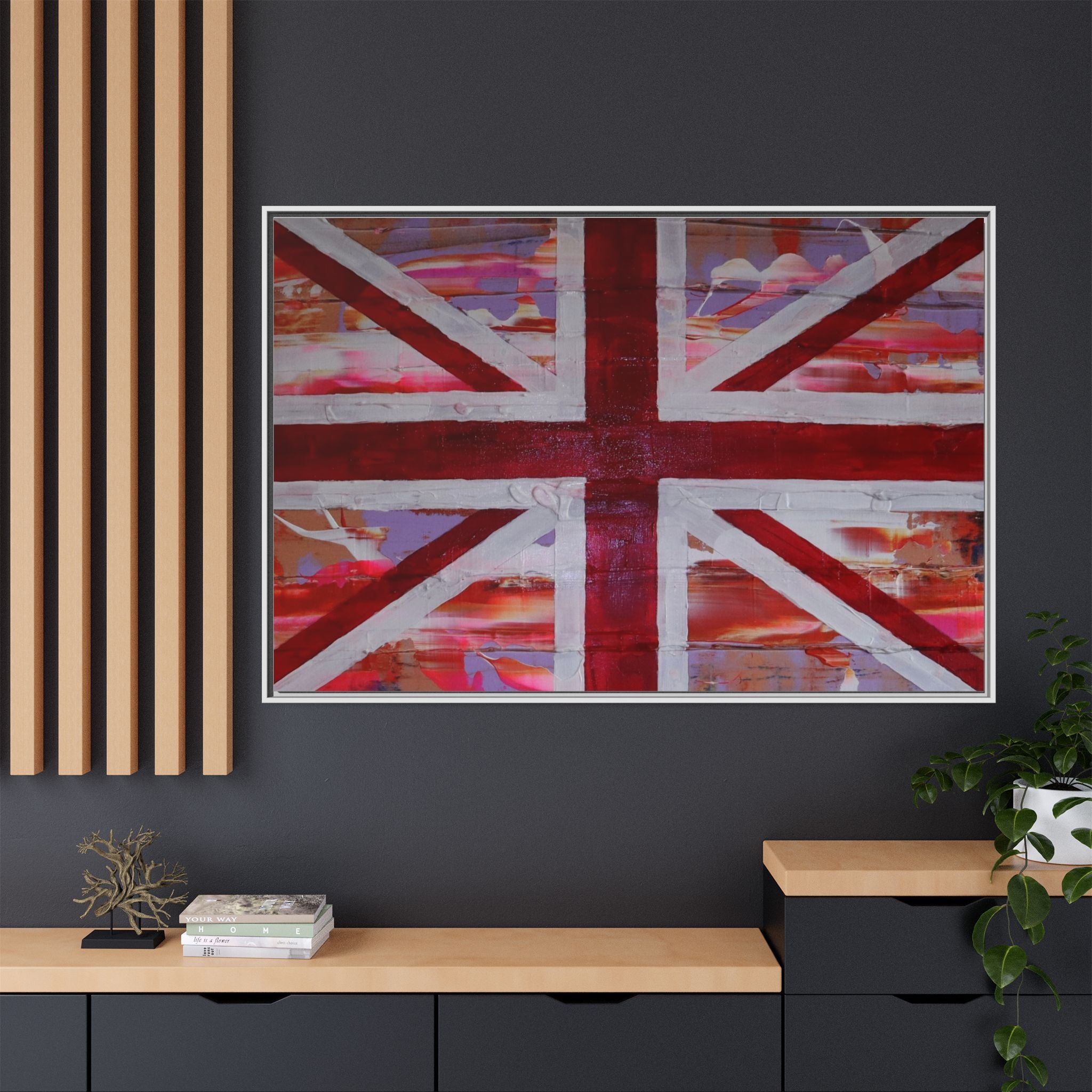 Union Jack is back! by Norman Barrett Framed Matte Canvas Print Wall Art