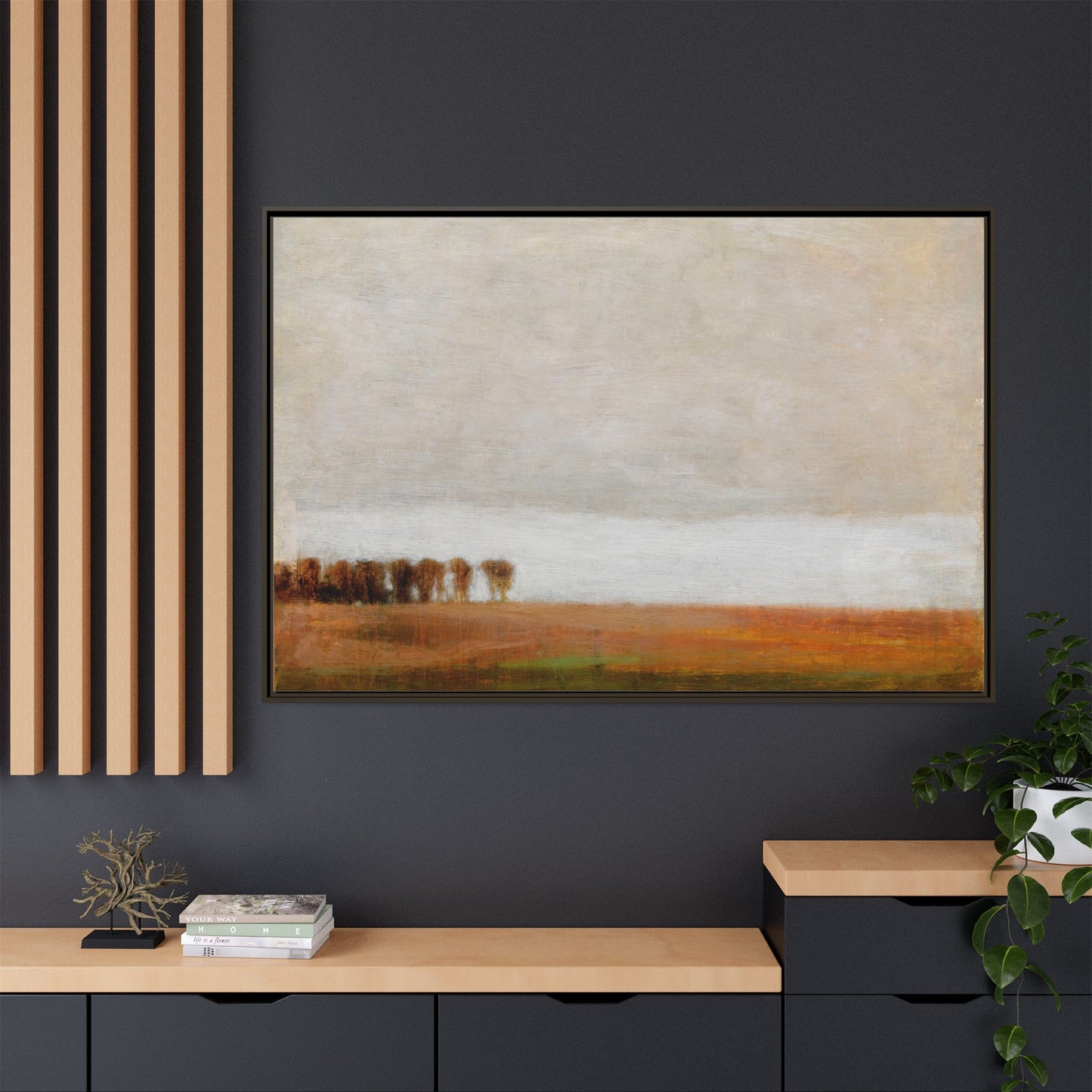 View of Jaegersborg Allé, North of Copenhagen by Vilhelm Hammershøi Framed Matte Canvas Wall Art Print