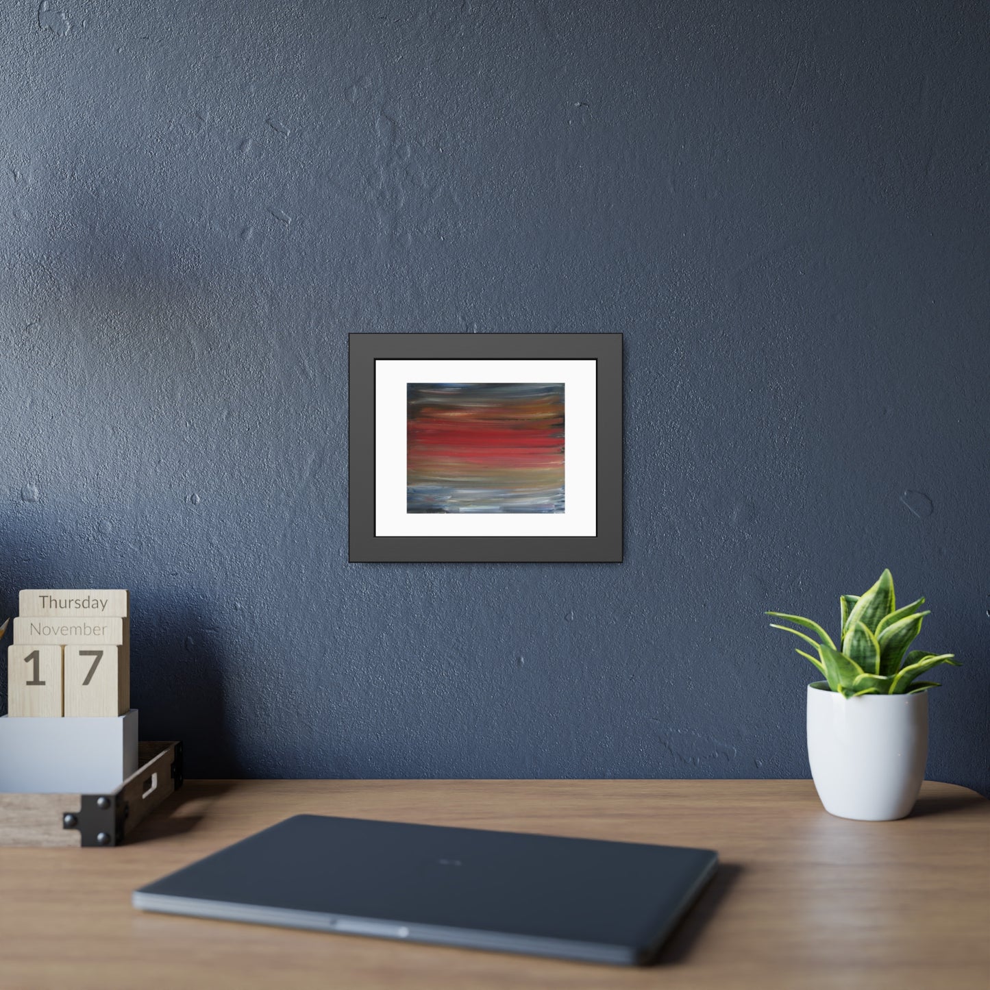 Misty morning by Norman Barrett Framed Poster Wall Art