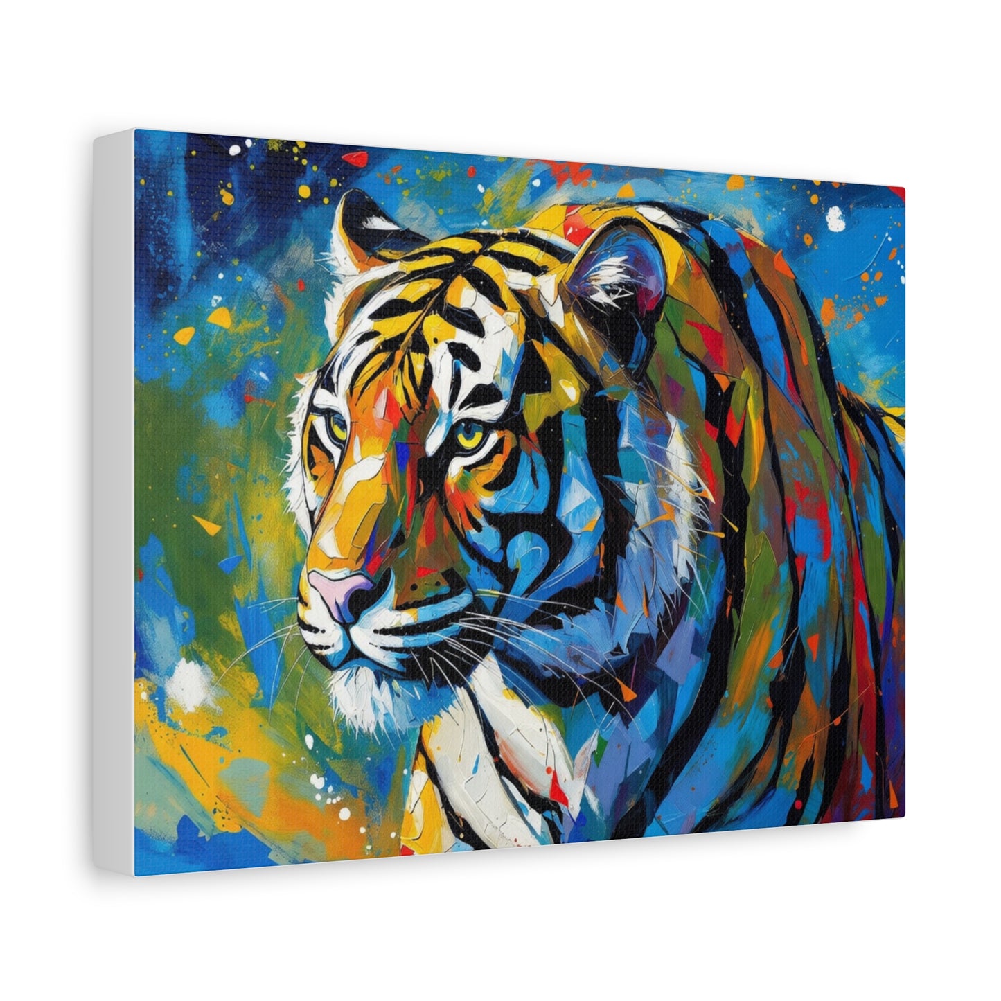 Colorful Tiger Matte Canvas Wall Art — Vibrant Stretched 1.25"