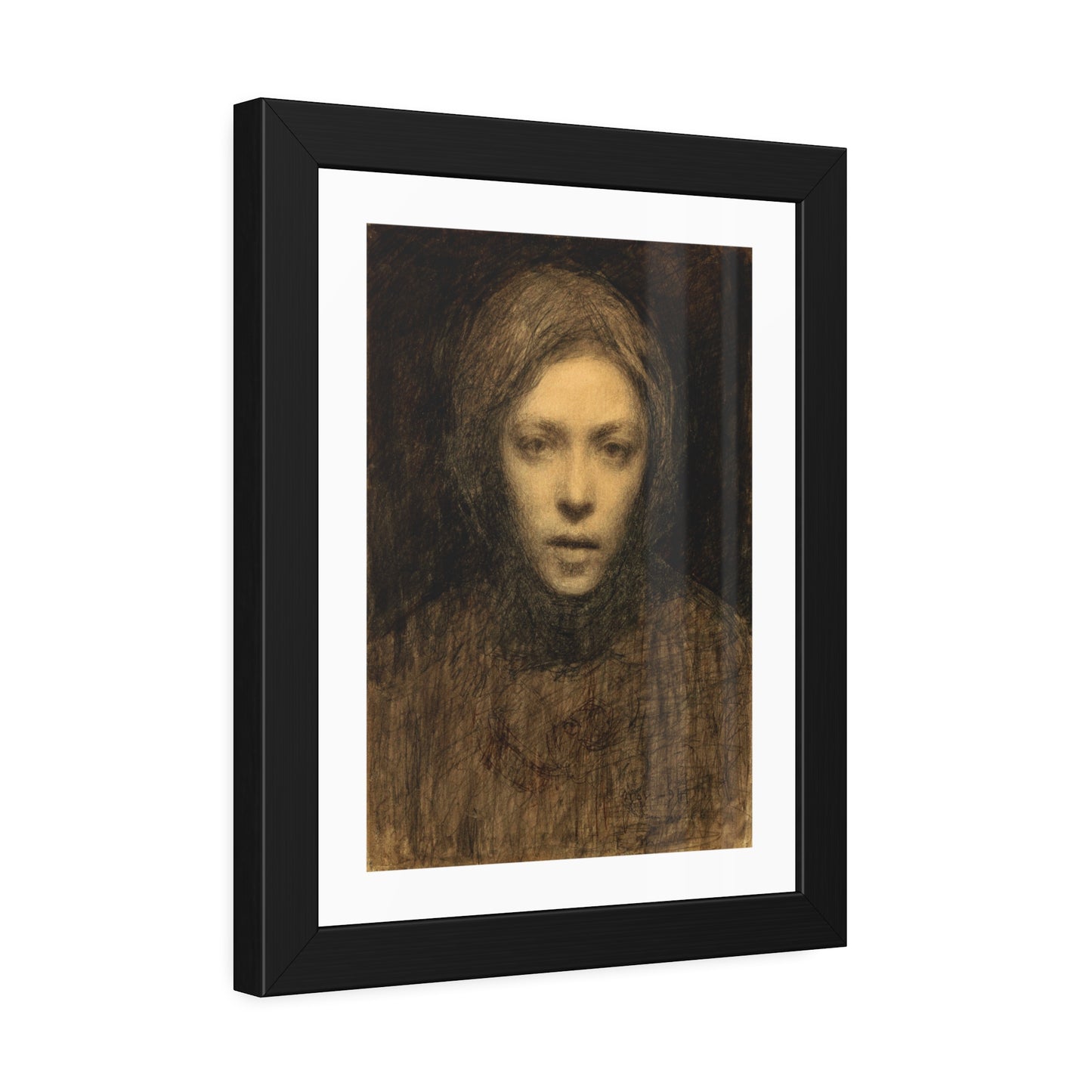 self-portrait by Ellen Thesleff Framed Art Wall Art Print
