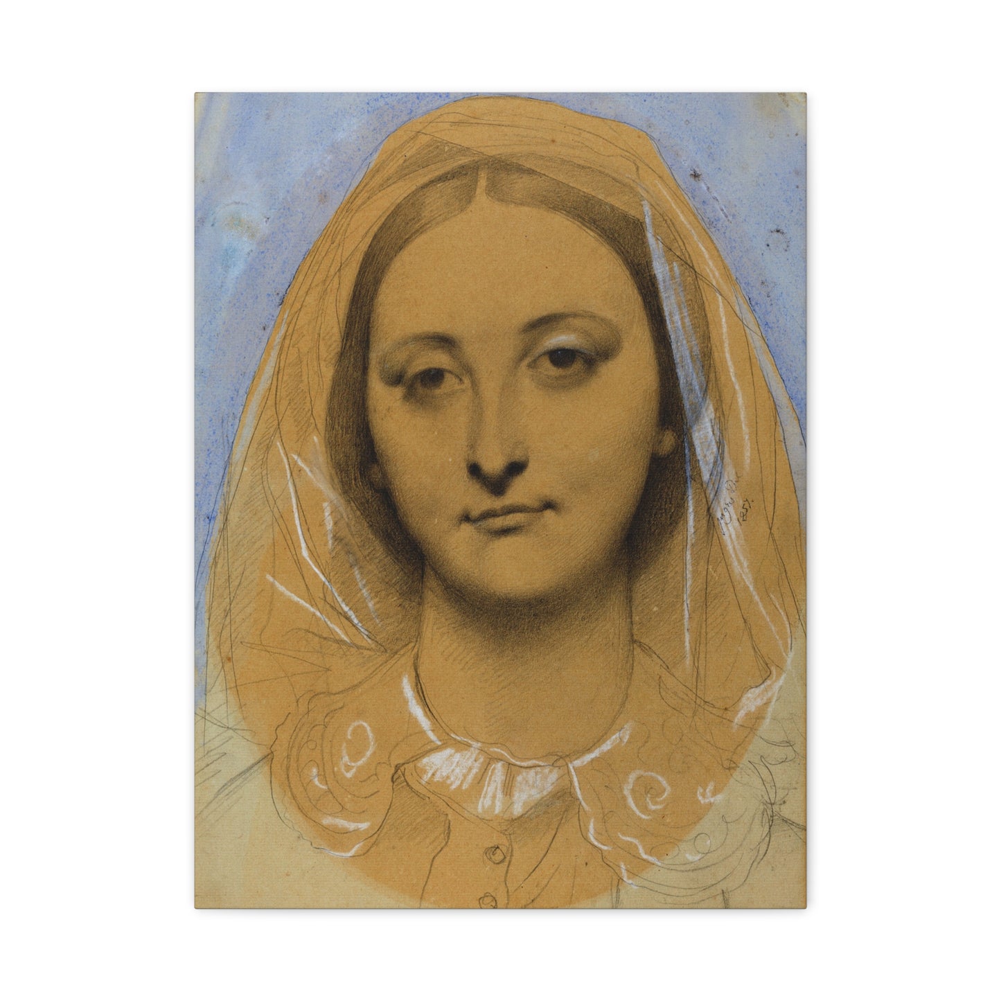 Mademoiselle Mary de Borderieux by Jean Auguste Dominique Ingres Matte Stretched Canvas Wall Art
